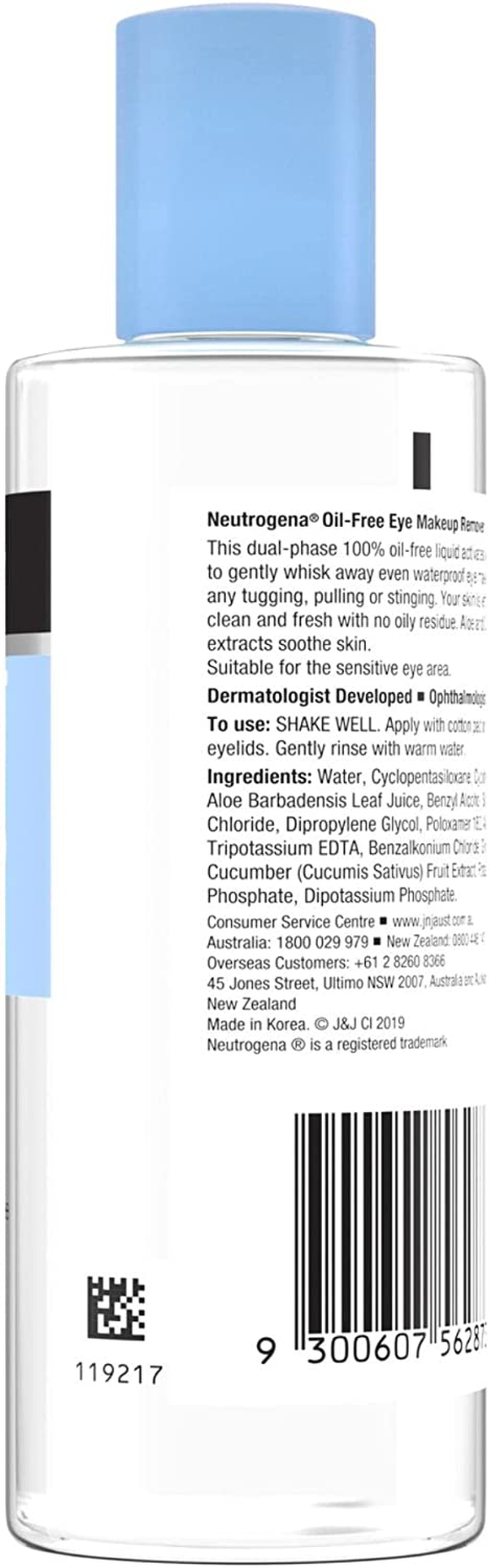 Neutrogena Oil-Free Eye Make-Up Remover 200 Ml, Removes Waterproof Eye Make Up, No Oily Residue