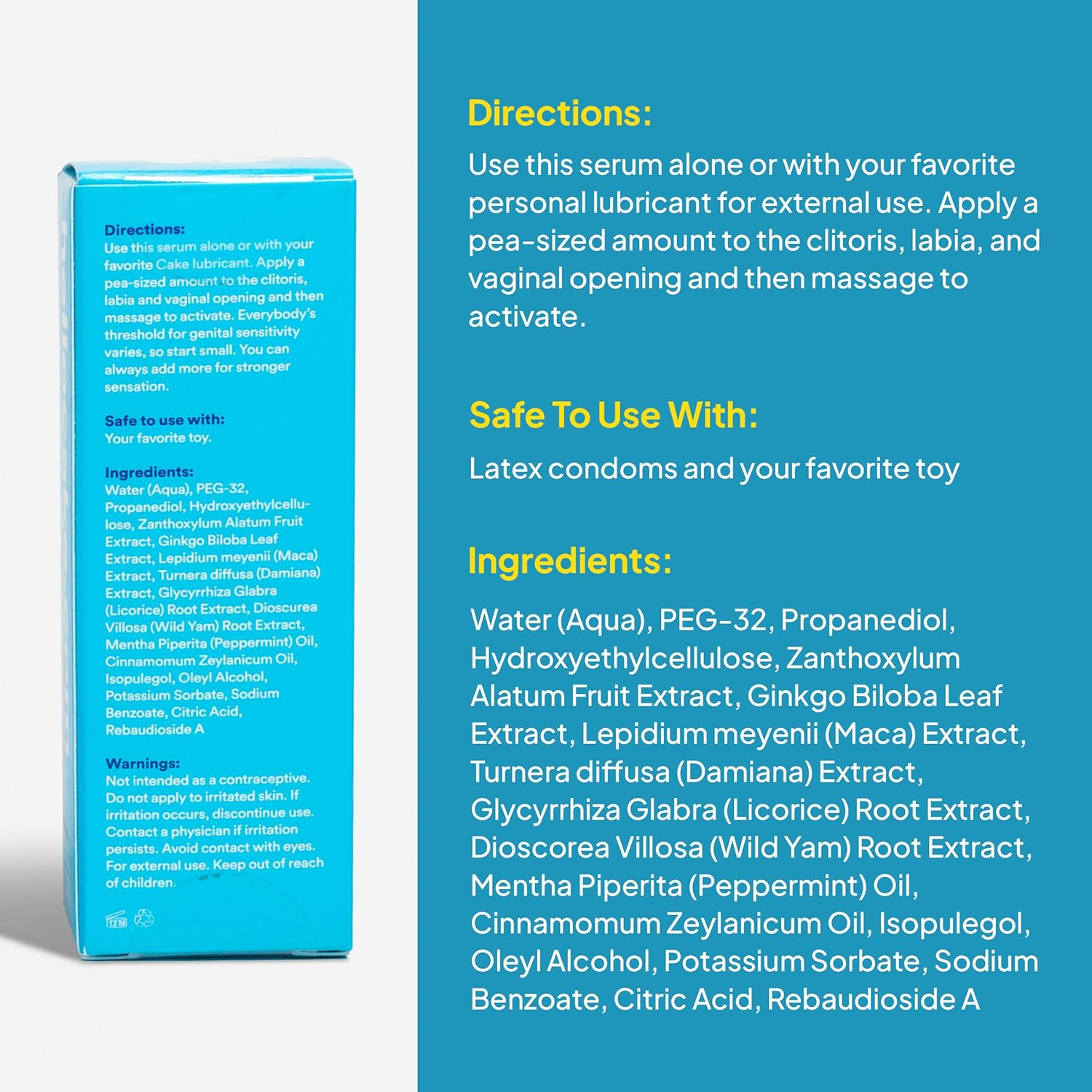 Hello Cake Tingle to Mingle, Tingling Arousal Serum for Her, Sexual Enhancers Made with Natural Extracts, Stimulating Sexual Enhancement for Vaginal Pleasure (0.5 Fl. Oz.). - Tingle To Mingle image number 3