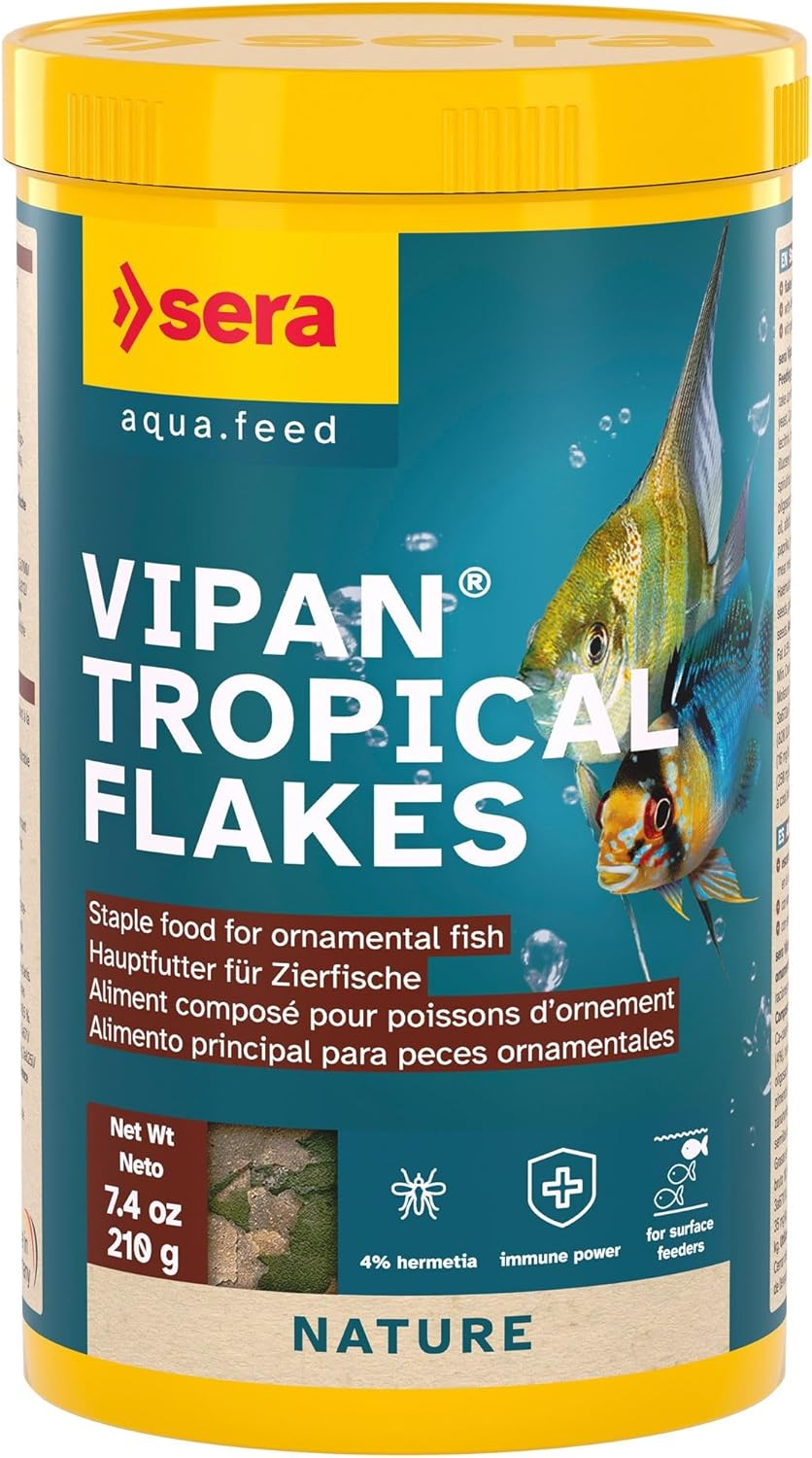 Sera Vipan Tropical Fish Flakes, Staple Food for Ornamental Fish Eating at the Surface, for Freshwater Aquariums, 21L (4Kg) image number 4