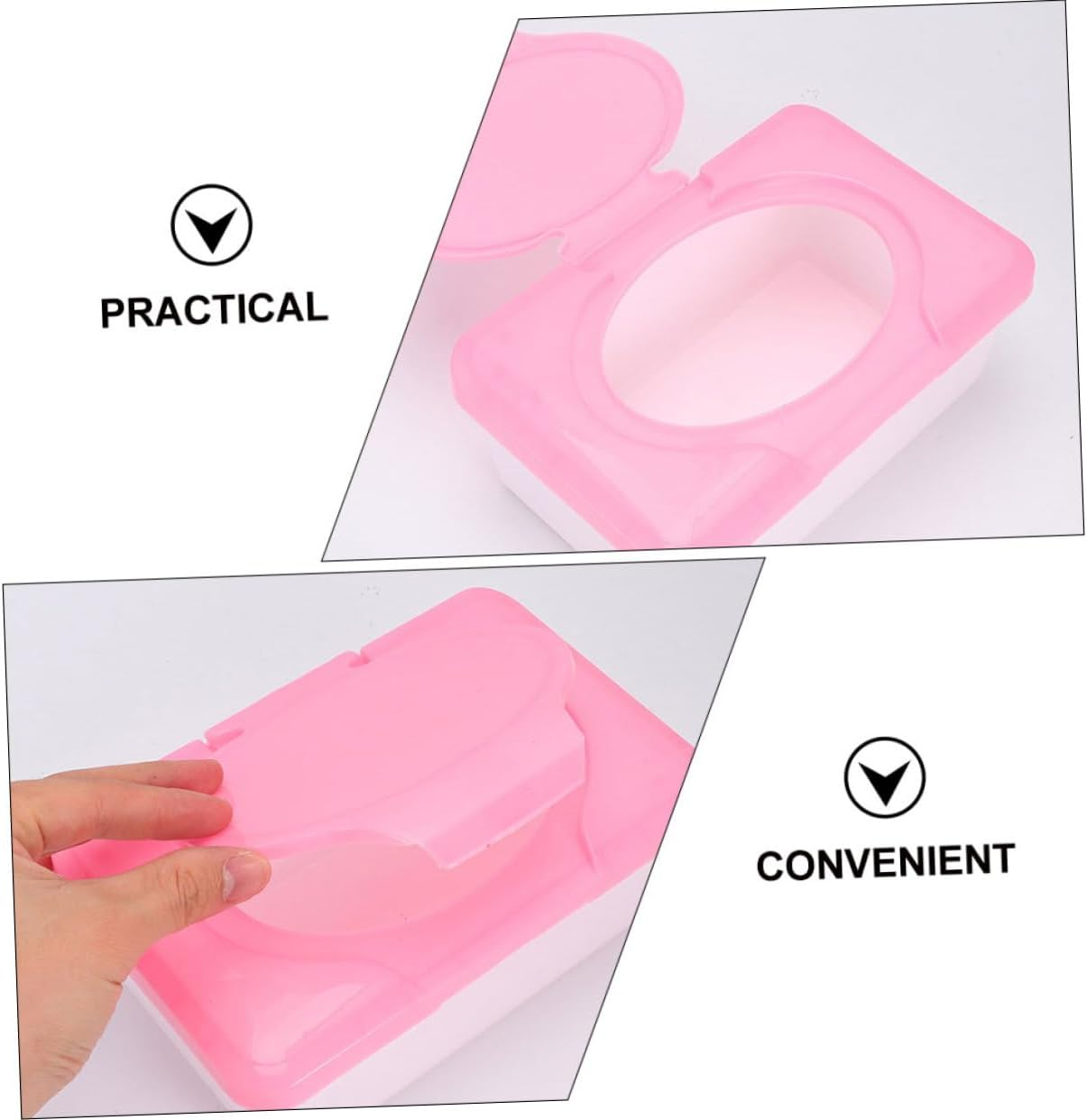 Reusable Wipe Holder Wipes Dispenser for Diaper Bags Bathrooms Travel Convenient Storage Practical Design image number 2