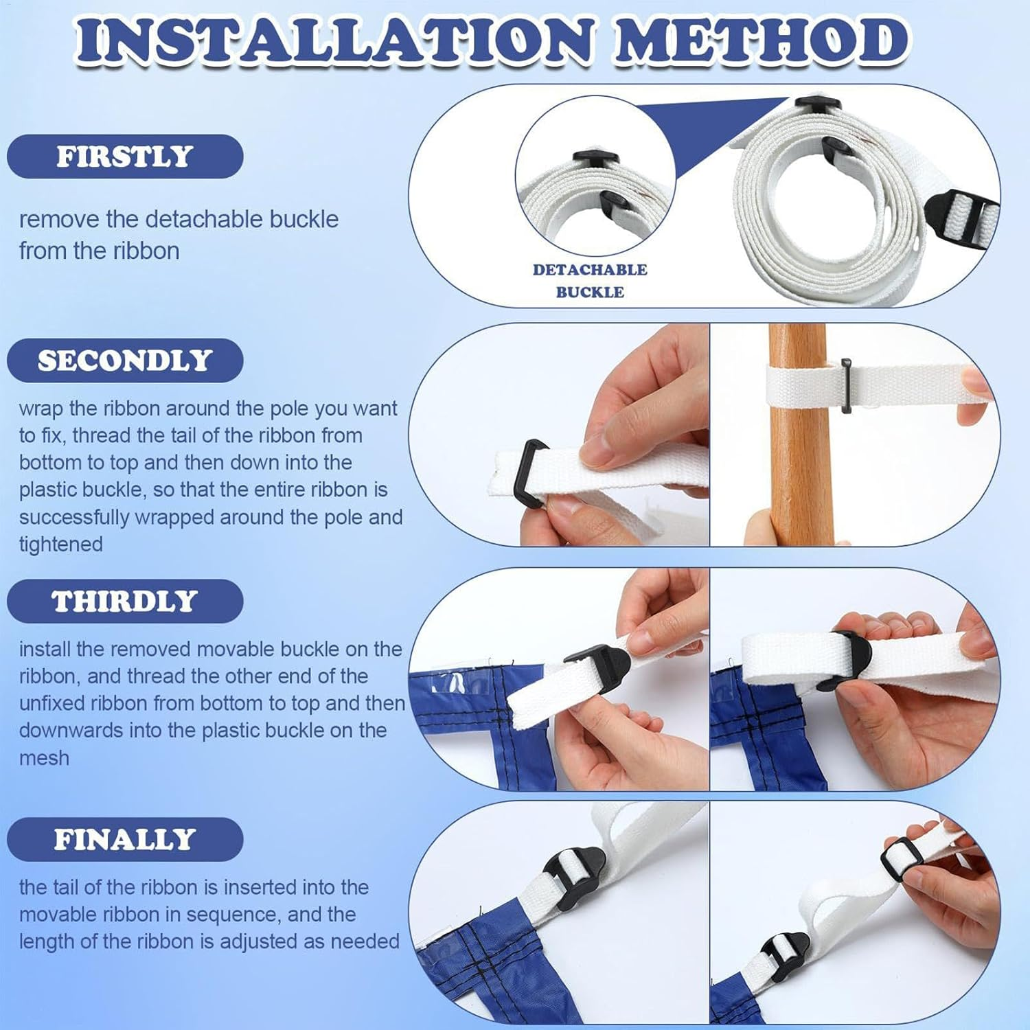 Water Volleyball Net,Portable 15 X 3FT Volleyball Net | Heavy Duty Swimming Pool Supplies Replacement Sports Accessories for Water Game image number 2