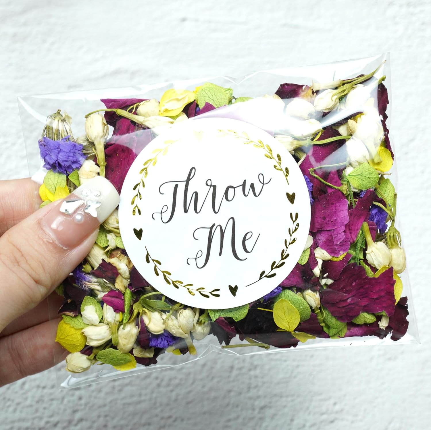 Rainbowpana 12 Pack Biodegradable Confetti, Dried Flower Petals, Biodegradable Flower Petals for Weddings, Wedding Confetti, Wedding Send off Ideas, Wedding Exit Ideas