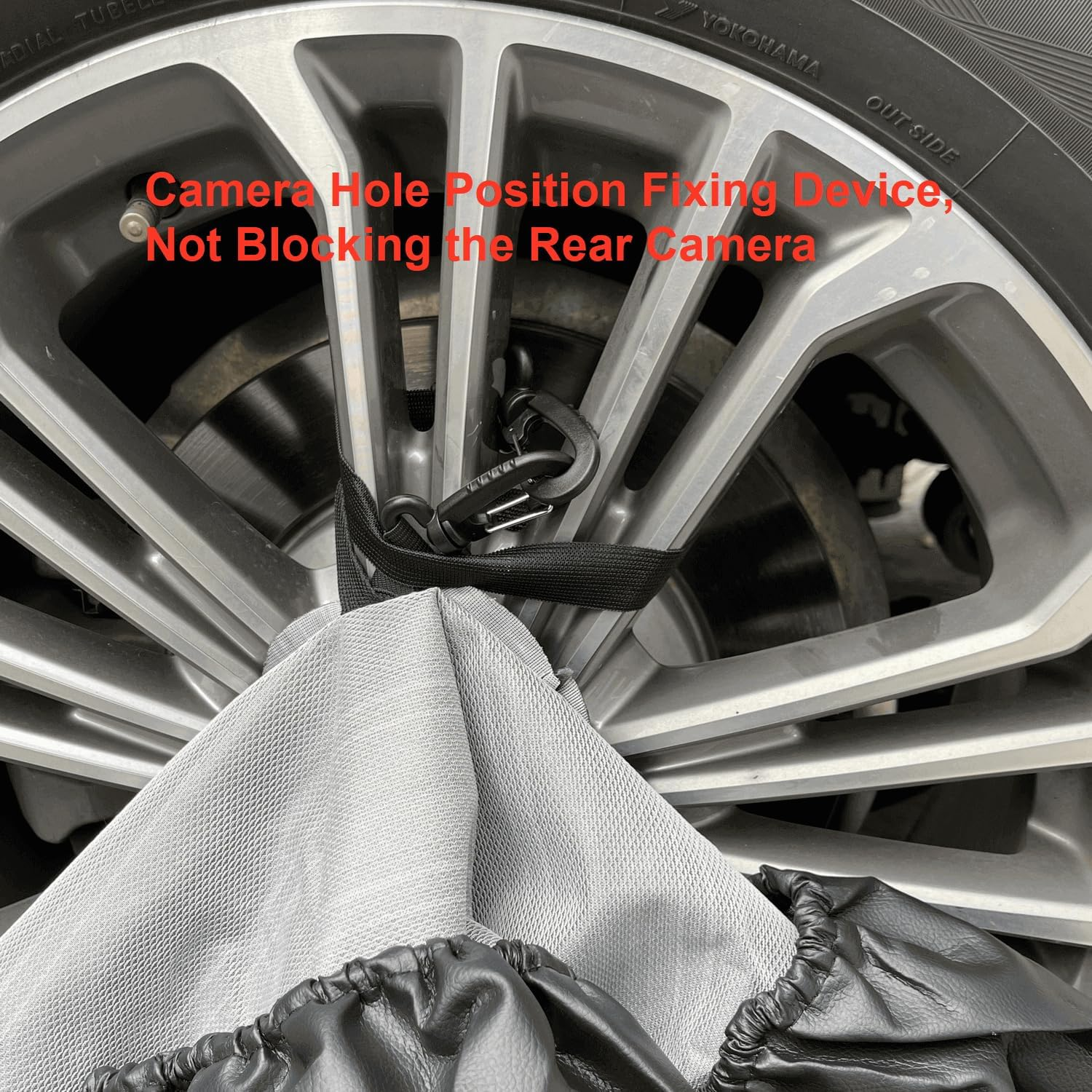 Tribones for Toyota Prado TXL TX, Ford Bronco, Jeep Wrangler Spare Tire Cover with Camera Hole, Spare Wheel Cover with Rear Camera Hole, Tire Cover Protector (XL, 255/75R17, 285/70R17)