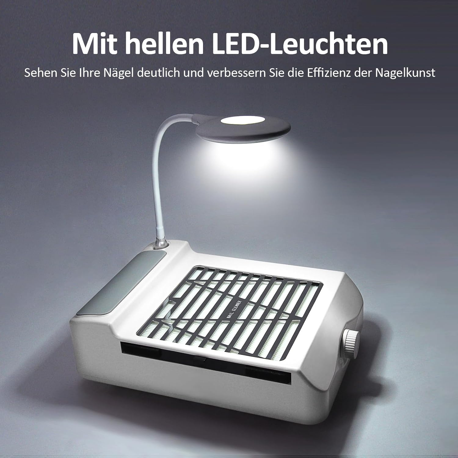 Nail Dust Extractor with Filter, Professional Dust Extraction for Nails Nail Salon, Nail Vacuum Cleaner, Nail Design Manicure, with Cuticle Pusher image number 2