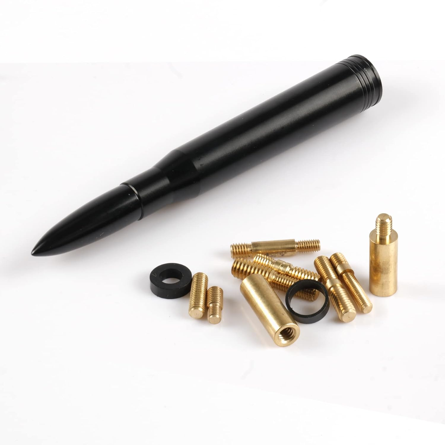 BJSIA Universal Car Antenna Compatible with Ford F150 F250 F350 Super Duty Raptor Dodge RAM 1500 2500 3500 Antenna - Made of Rugged Billet and Aluminum, Black, Car Accessories