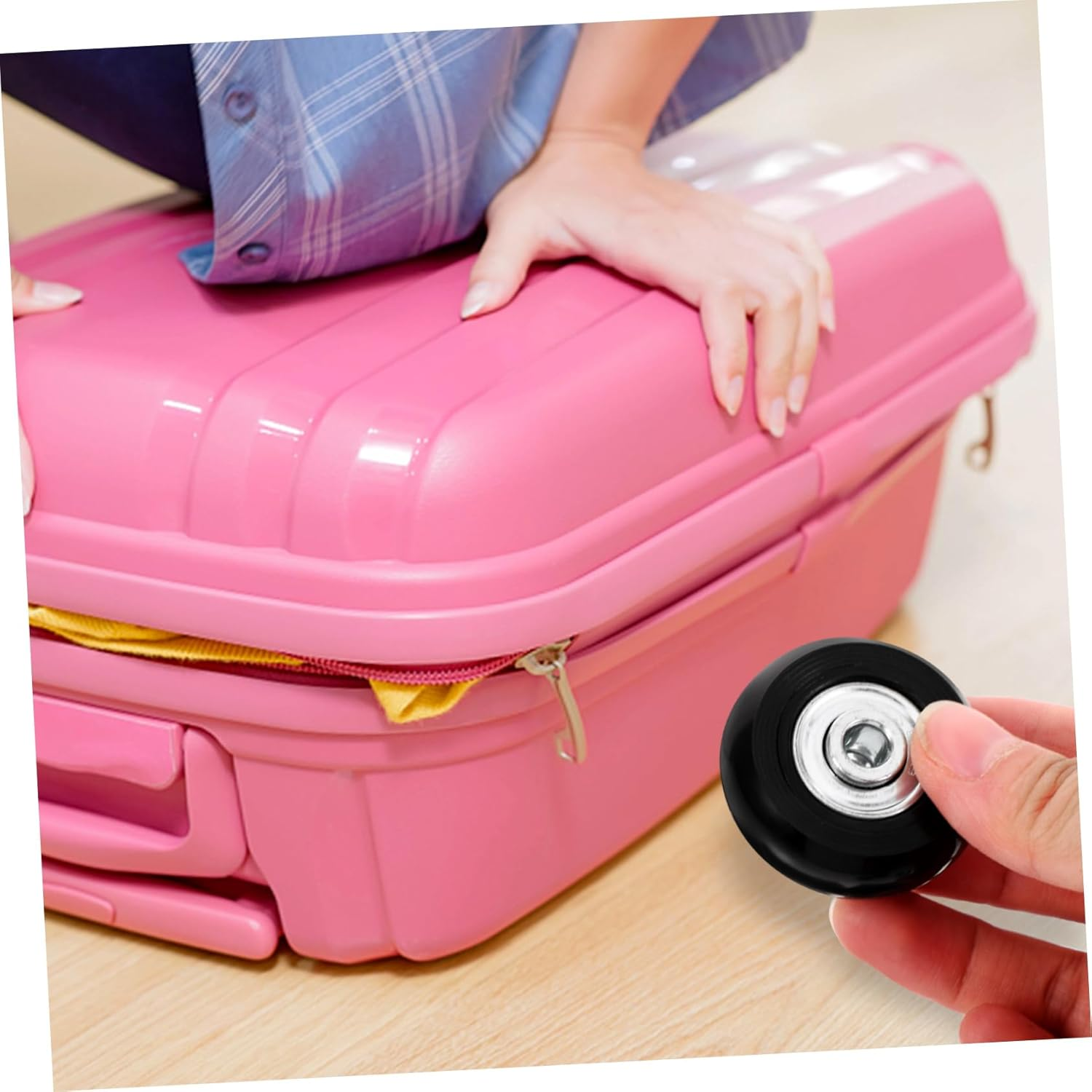 JECOMPRIS Mute Suitcase Wheels Luggage Caster Wheels Rubber Swivel for Suitcase Repair Kits Luggage Trolley