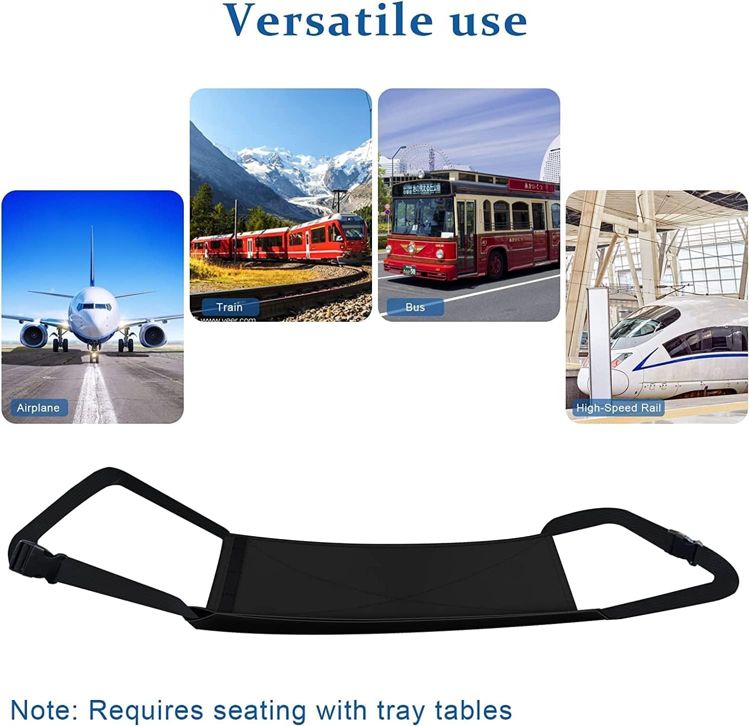 TECHVIDA, Airplane Footrests for Kids, Airplane Seat Extensions, Portable Toddler Travel Equipment, Airplane Travel Accessories for Toddlers, image number 2