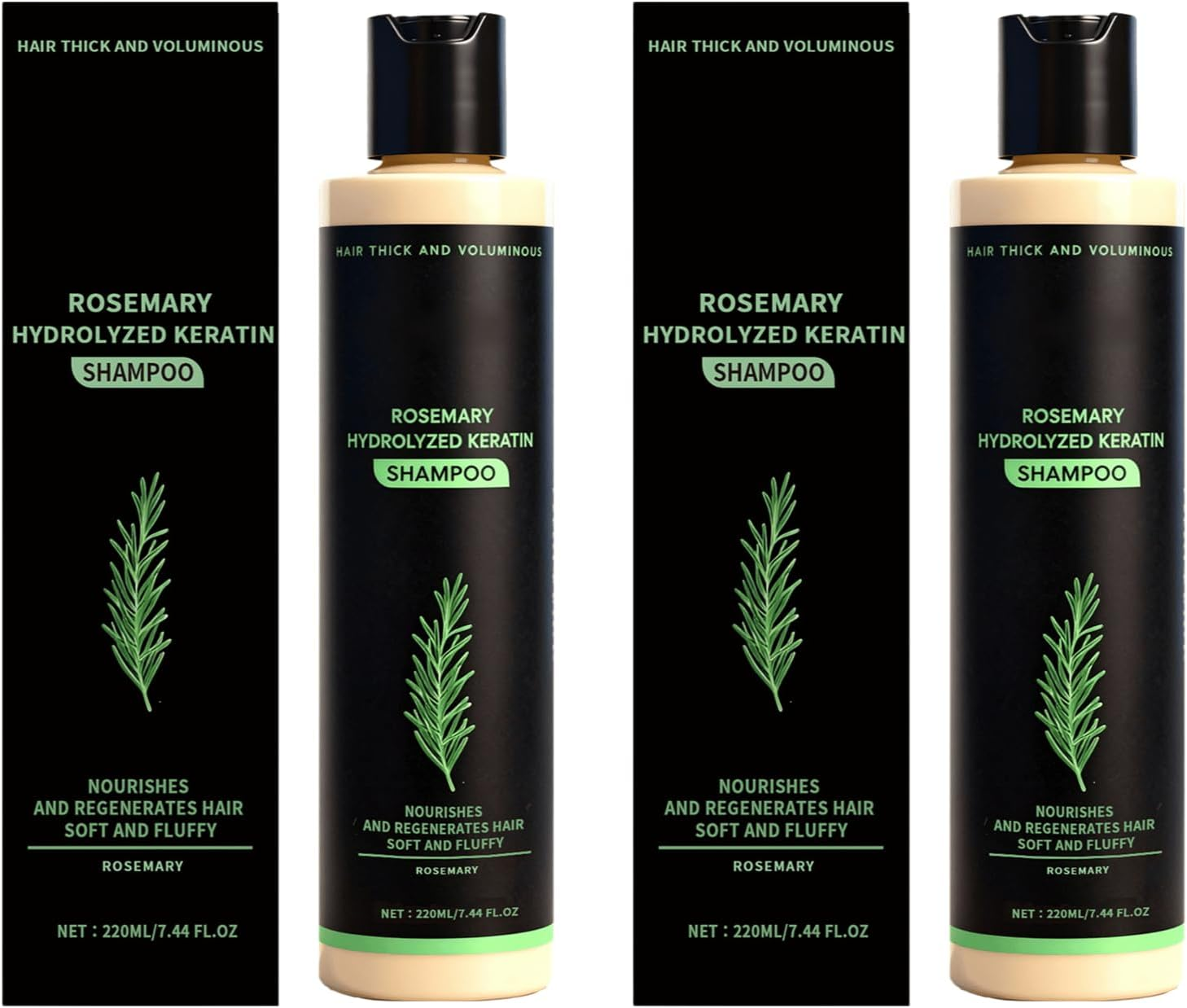 Rosemary Keratin Volumising Shampoo &ndash; Styling Support Cleanser for Fuller-Looking Hair &ndash; Fresh Scent Daily Hair Wash (1Pcs)