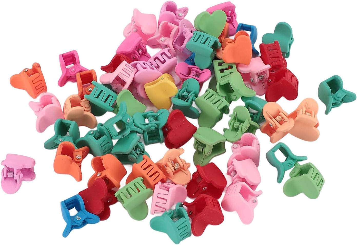 100Pcs Mini Claw Clips, Heart Shape Tiny Cute Hairpin Hair, Accessories Children Colorful Hair Clamps for Your Child'S Daily and Special Situation Styling Needs image number 5
