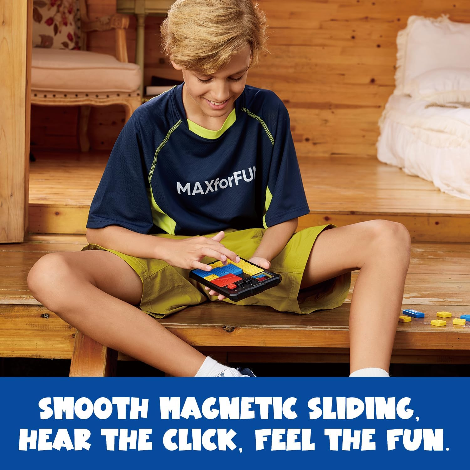 Giiker Super Slide Puzzle Games 500 Challenges Brain Teaser Puzzle Toys for Kids Black image number 3