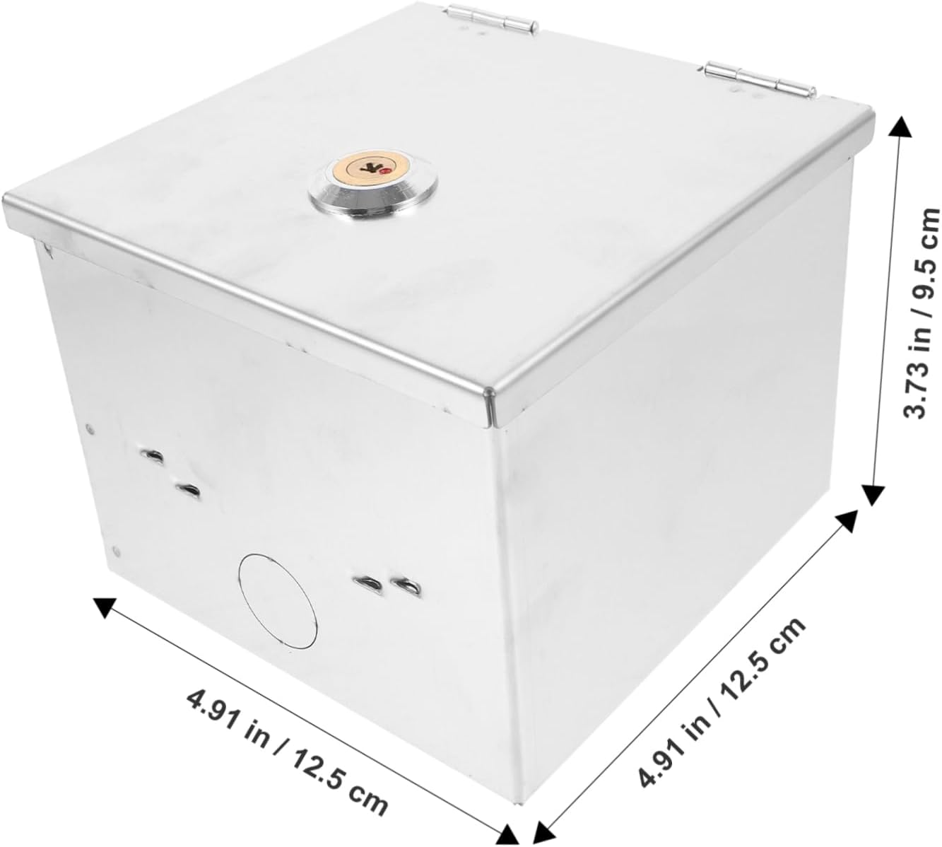 Metal Outlet Box Lock Outdoor Socket Box Stainless Steel Construction Theft Weatherproof image number 1
