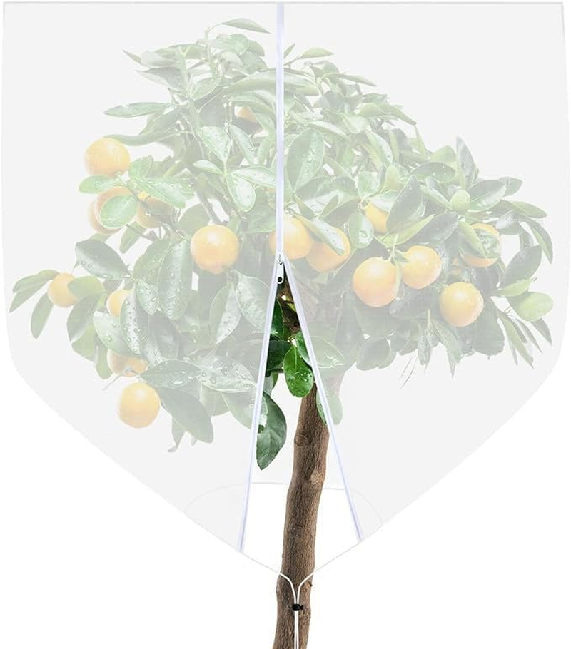 Fruit Tree Netting, Cicada Netting for Trees with Zippers and Drawstring, Bird Netting for Blueberry Bushes Protection Fruits Cherry Peach for Preventing Deer Squirrel (8.2 X 6.6 Ft 1 Pack) image number 6