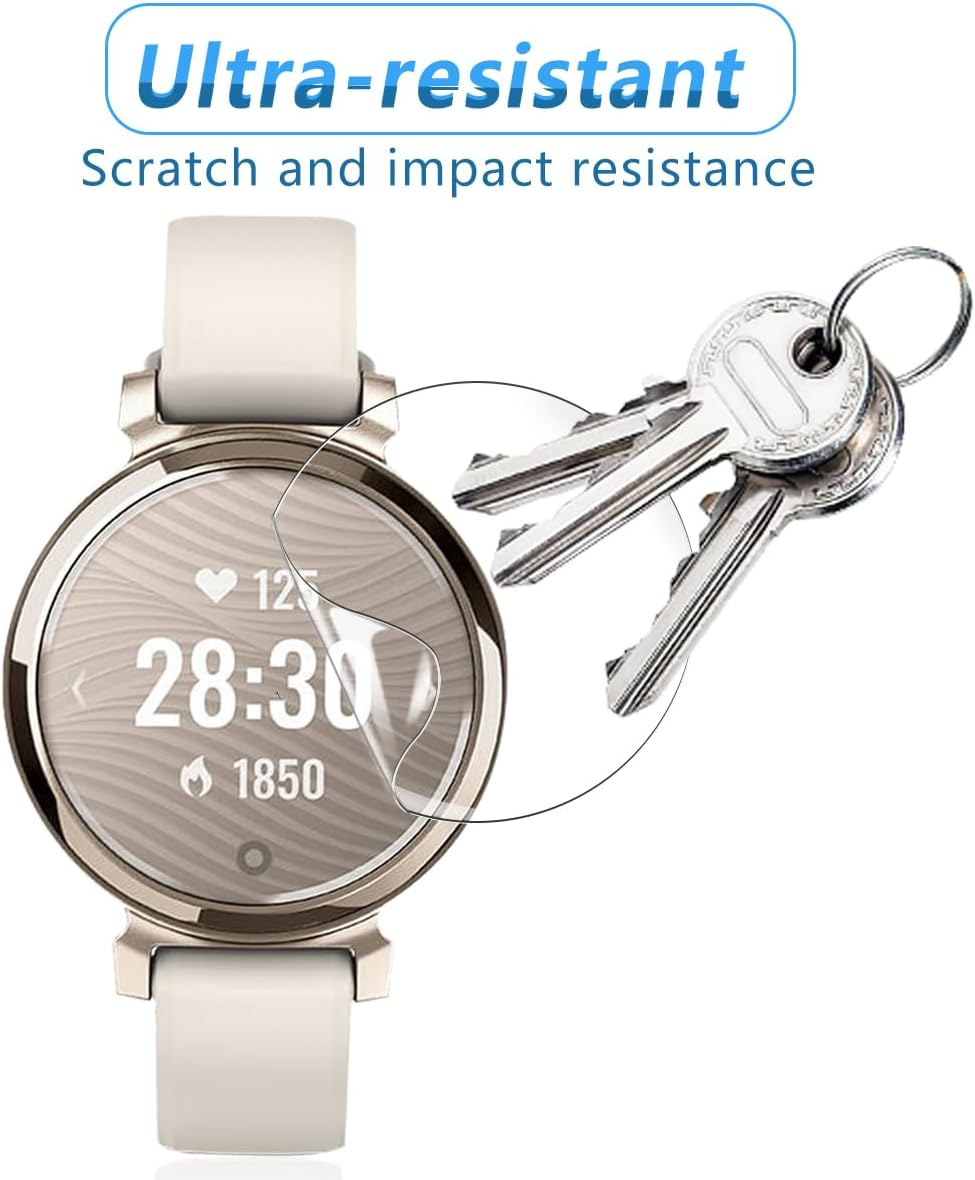 Rnnmeeko Pack of 4 Screen Protectors for Garmin Lily 2, Protective Glass for Garmin Lily 2 Tempered Glass, Ultra HD Clear for Garmin Lily 2 Tempered Glass Film, 3D round Edge Screen Protector image number 2