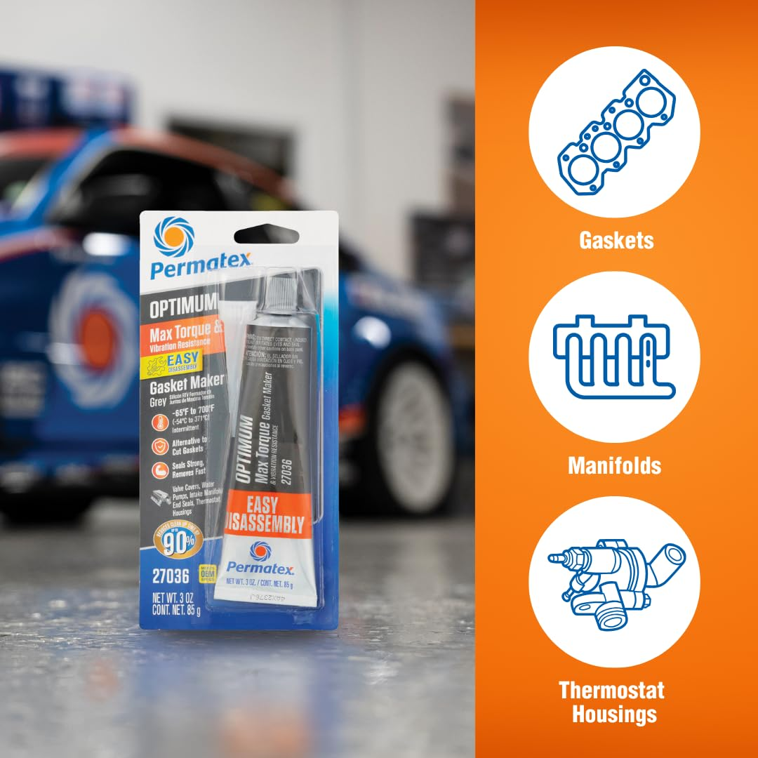 Permatex 27036 Optimum Grey Gasket Maker 3 Oz image number 1