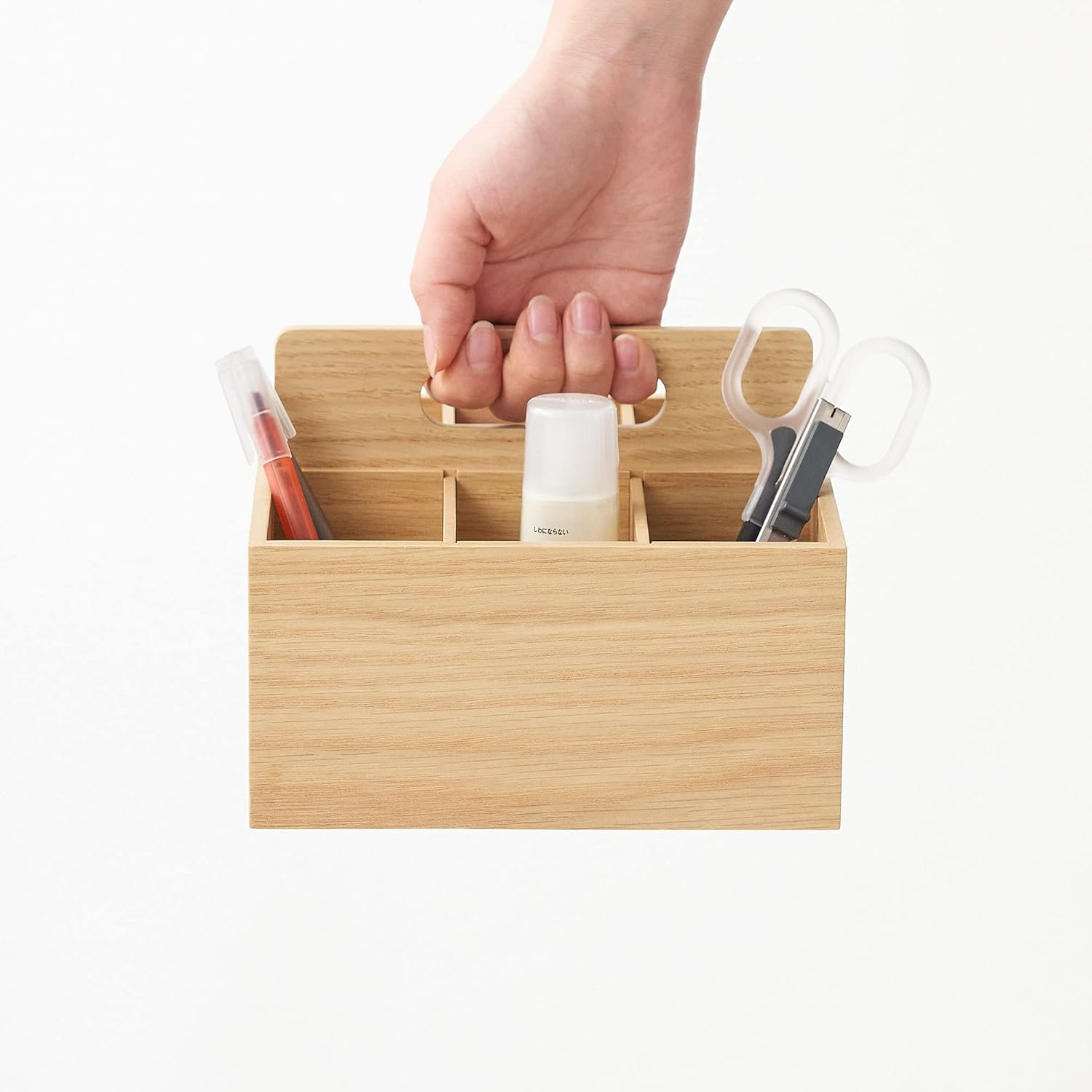 MUJI 44310236 Wooden Tool Box, Approx. Width 6.6 X Depth 6.6 X Height 5.0 Inches (16.8 X 16.8 X 12.6 Cm) image number 1