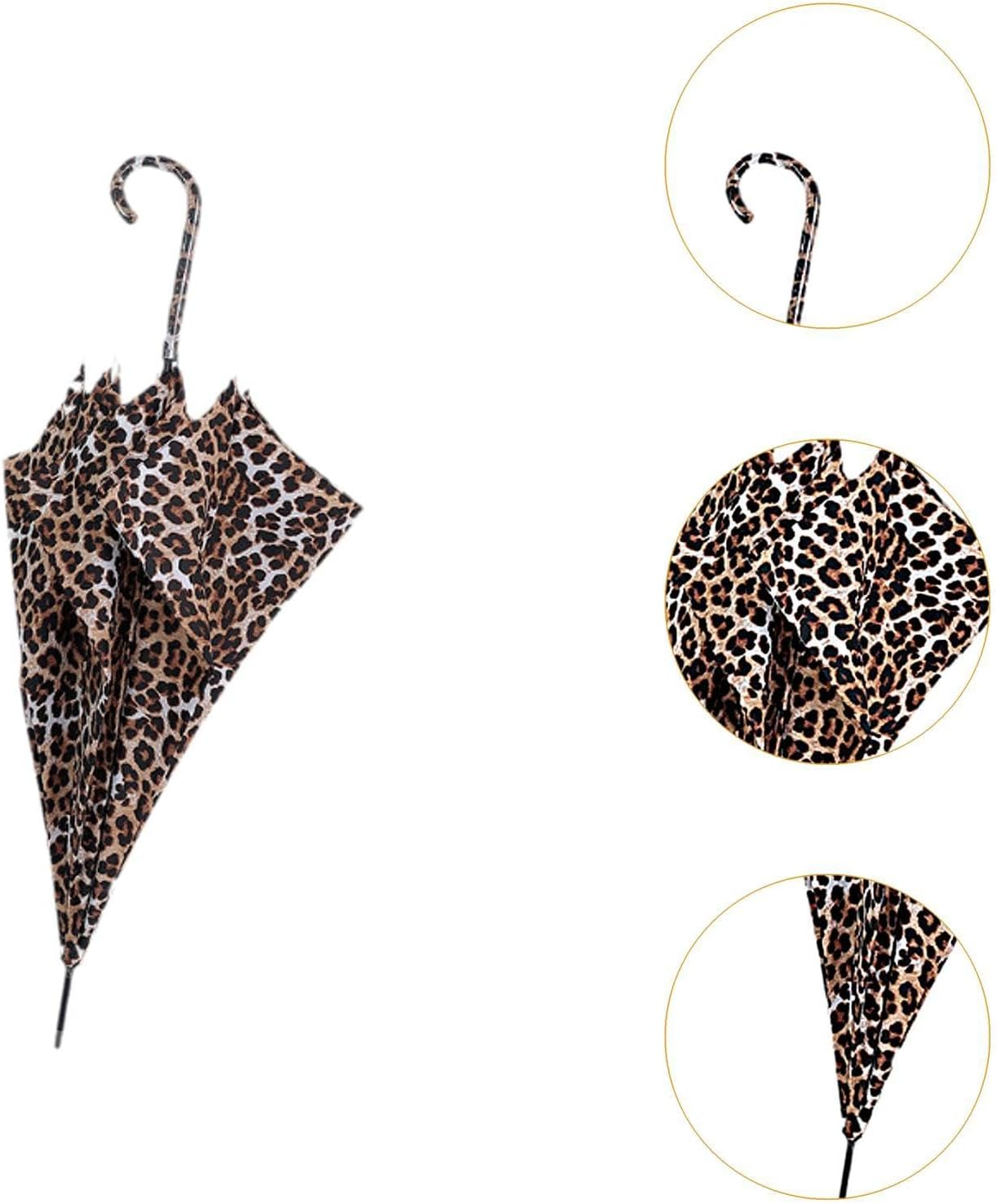 Travel Umbrella Stick Umbrella Strong Waterproof Leopard Print Portable Rain Umbrella Straight Umbrella for Outdoor Walking image number 2