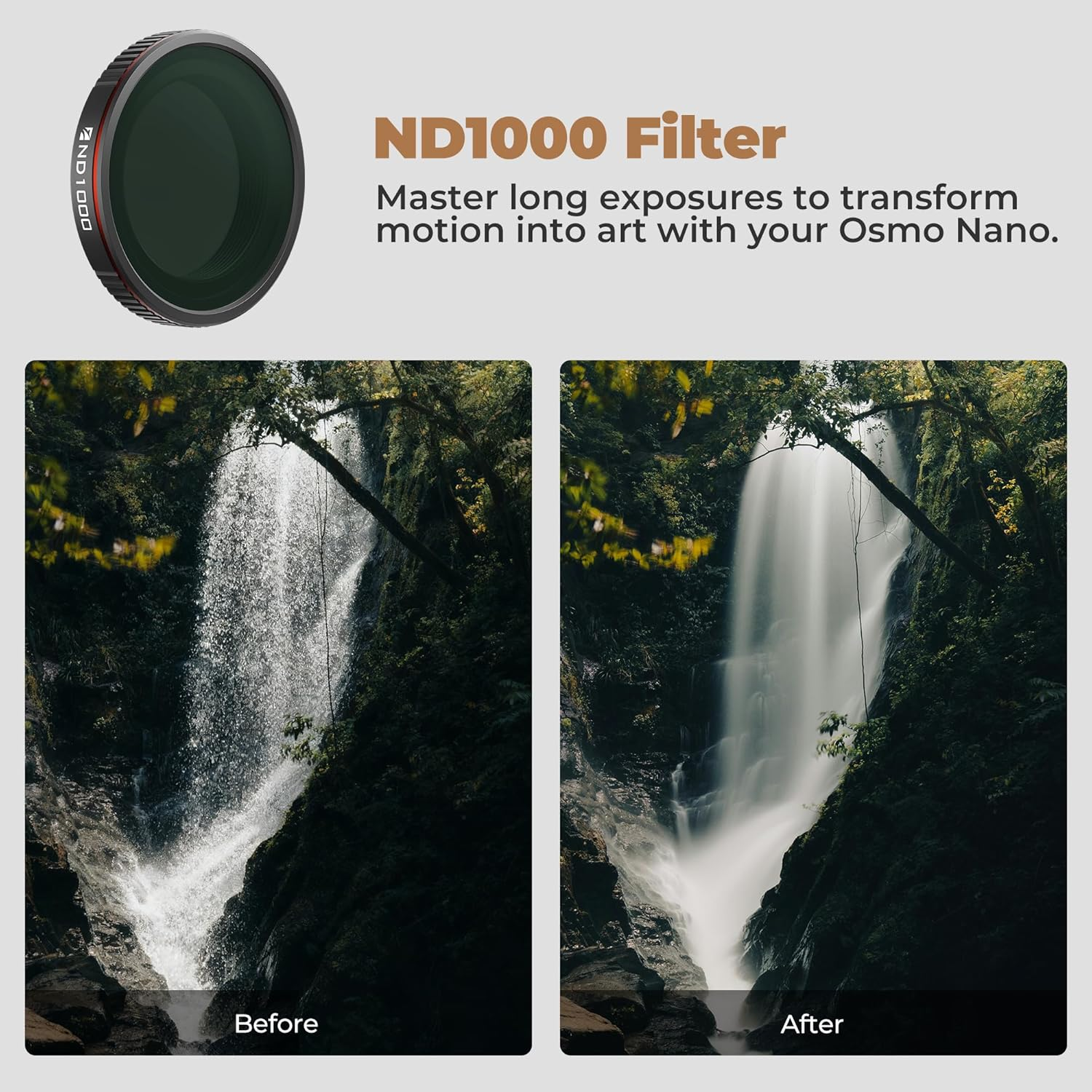 Freewell ND1000 Filter for DJI Osmo Nano &ndash; Long Exposure Power image number 2