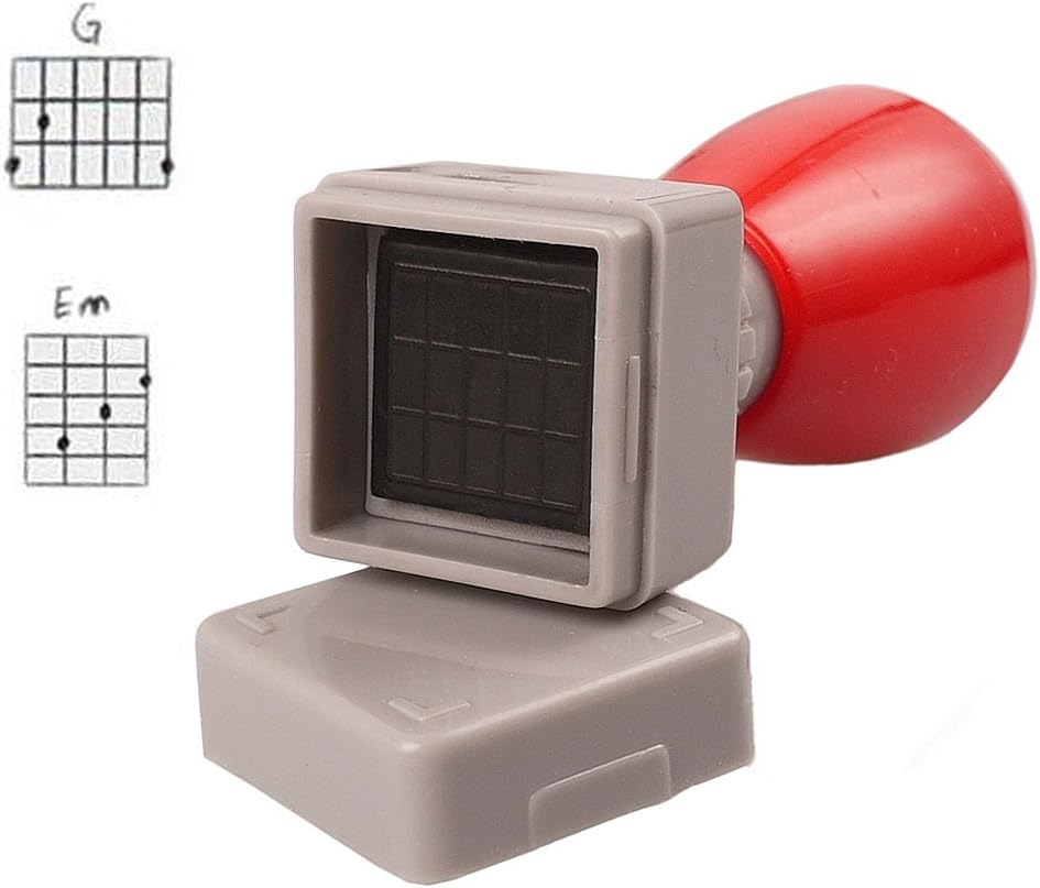 Mr.Power Guitar Chord Stamp Black Ink(3 Frets)/Ukulele(5 Fret) DIY Mini Rubber Stamp(Black Ink) image number 3
