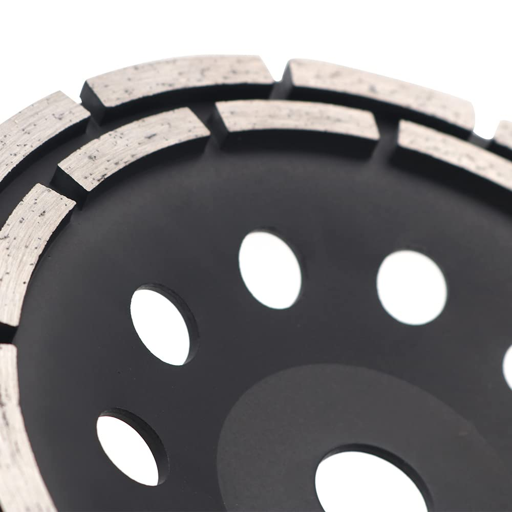ZONADA 4.9" Double-Row Diamond-Cup Grinding-Wheel Grinding Disc 125Mm for for Concrete and Paint, Epoxy, Mastic, Coating Removal image number 6