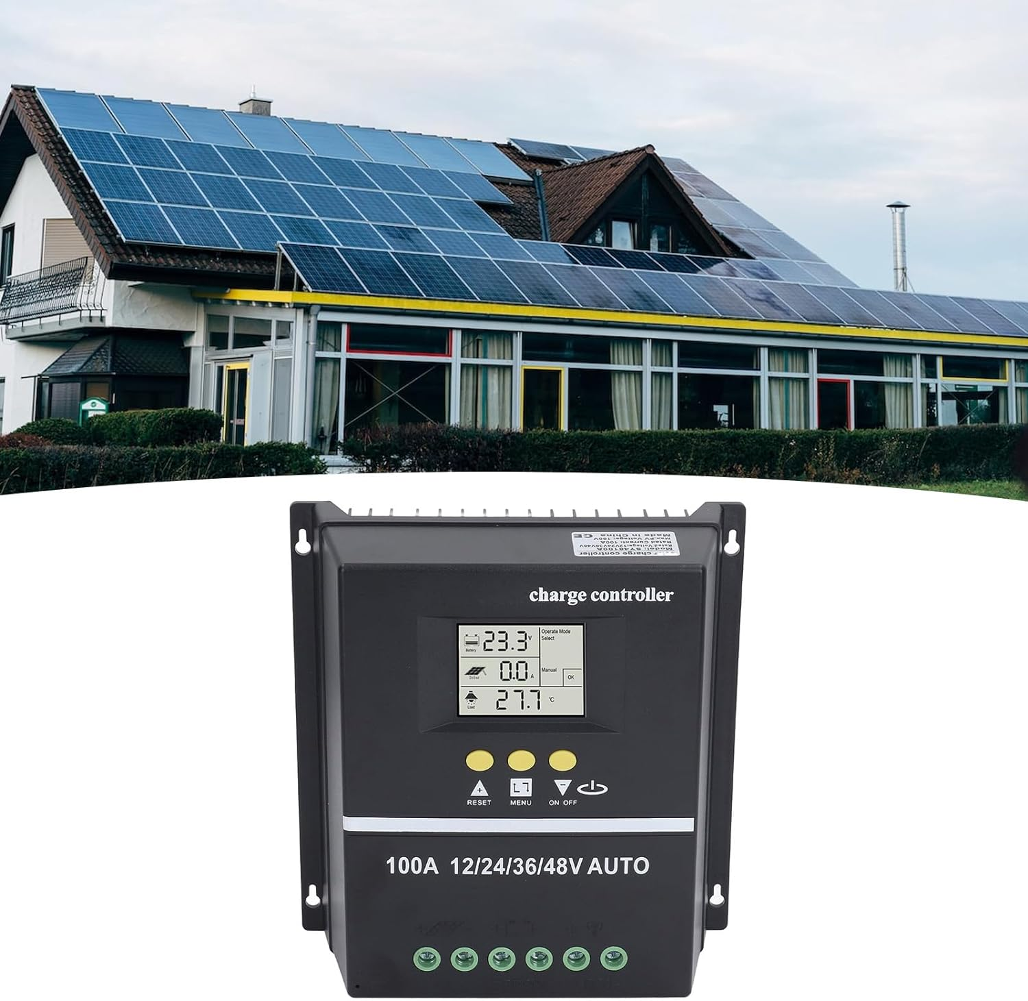 MPPT 100A Solar Charge Controller Advanced MPPT Technology Multifunctional Design Multiple Battery Charging Options Safety Voltage for Solar Power Systems