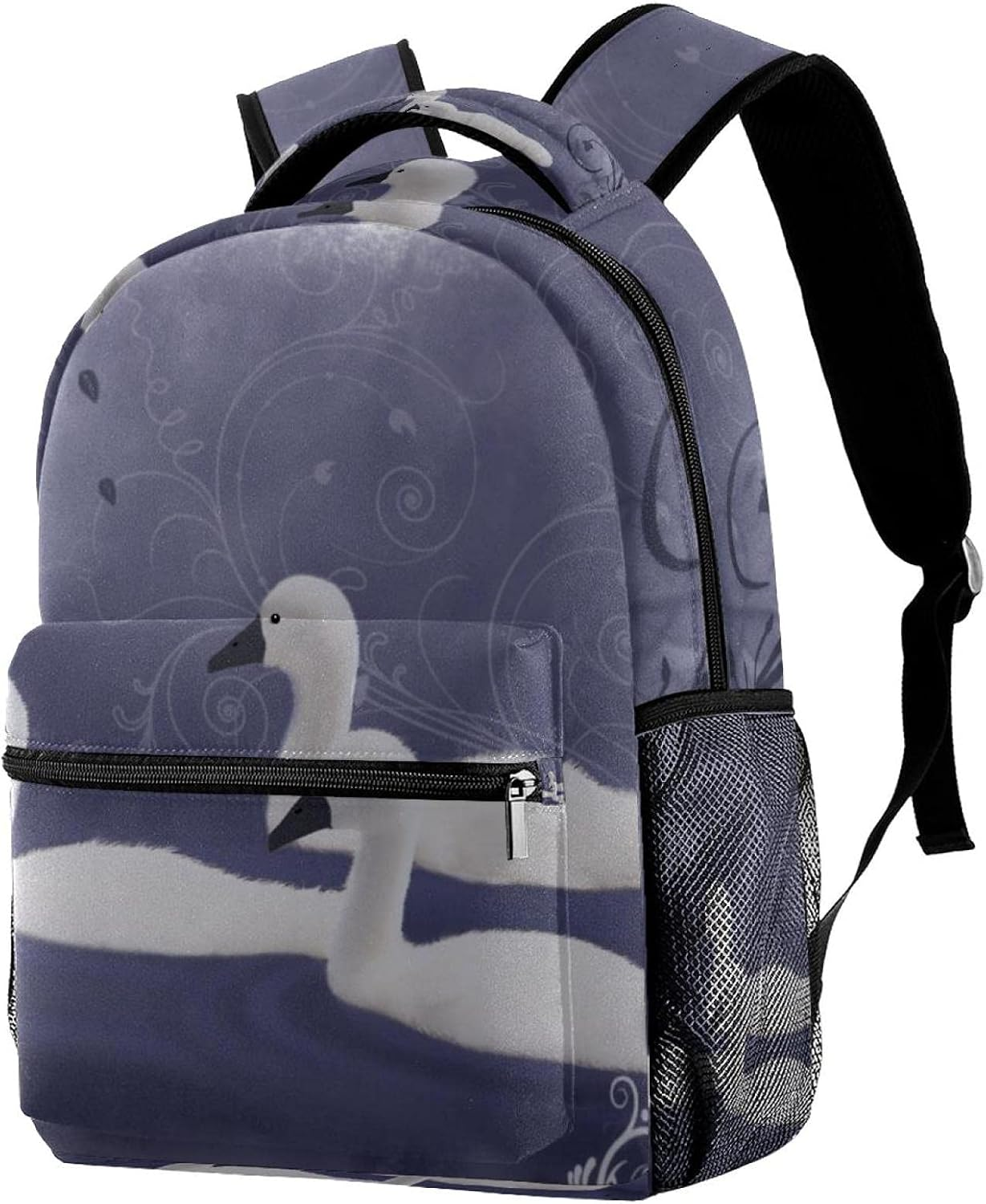 Swan River Pond Birds Backpack Students Shoulder Bags Travel Bag College School Tote Backpacks image number 5