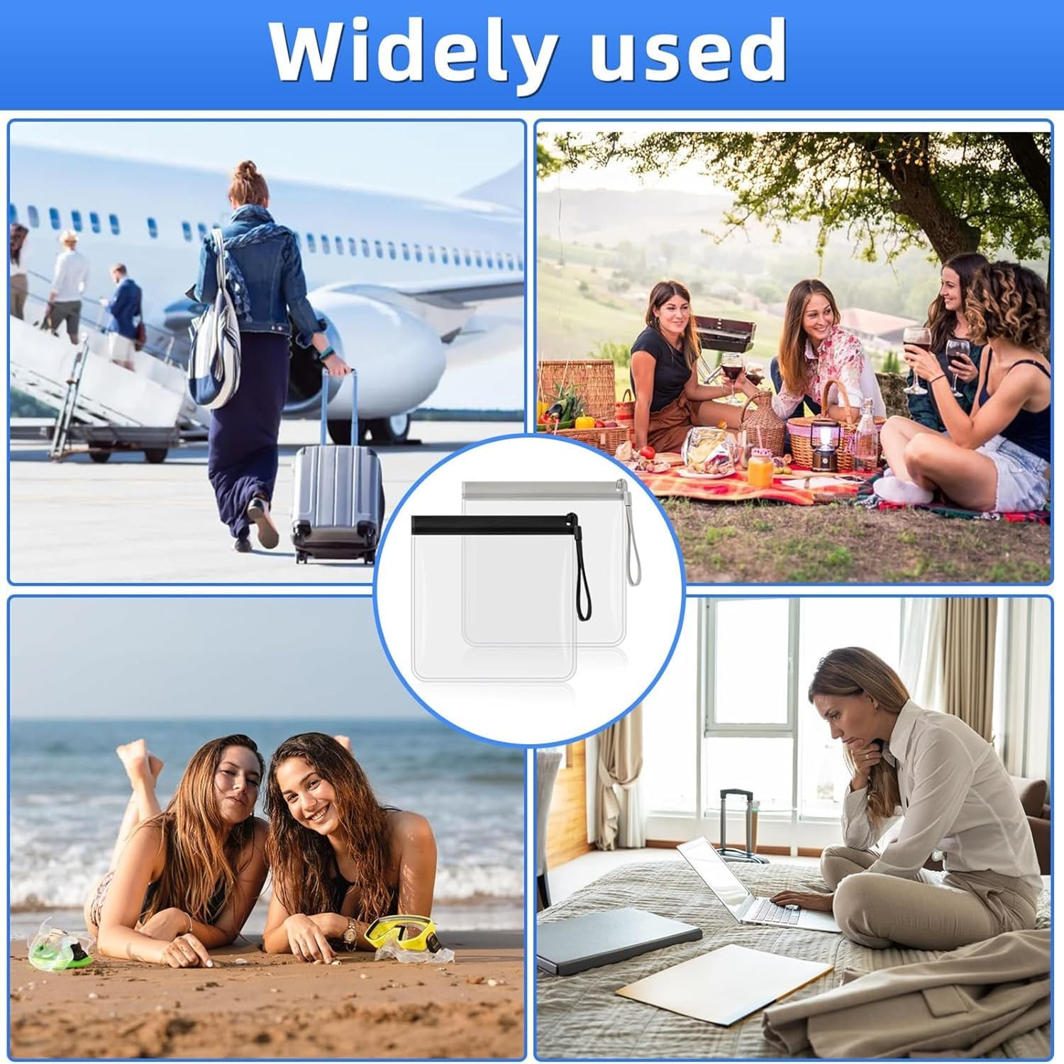 TSA Approved Quart Size Waterproof Liquids Bag, 4Pcs Clear TSA Approved Toiletry Bag Clear Liquids Bag,Tsa Approved Liquids Bags Clear Toiletry Bags,Tsa Approved Liquid Bags Leak Proof Liquid Bags