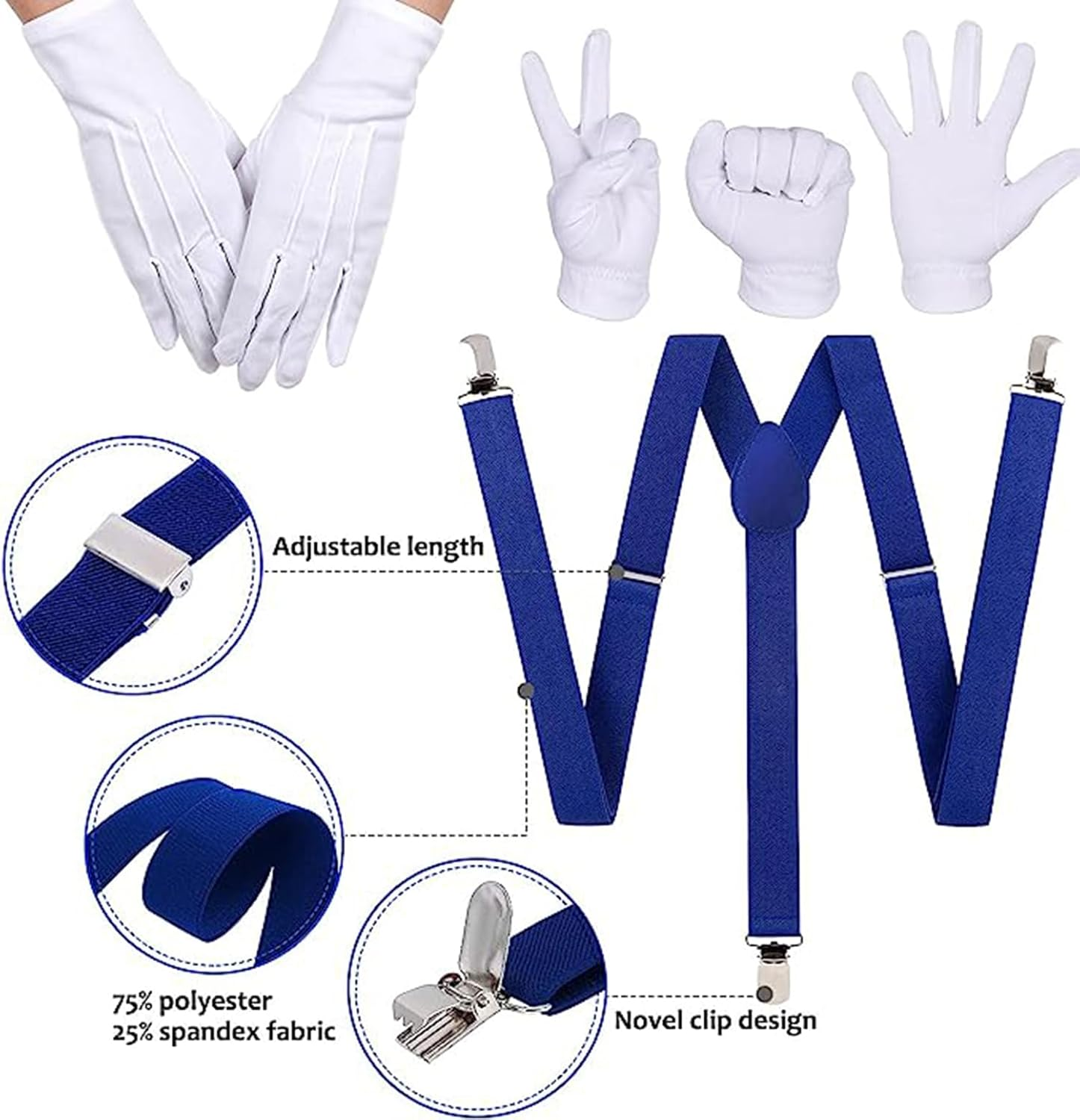 Yaliuliu Mary and Luigi Costume Adult Kids Hat Super Bros Accessories Set for Halloween Cosplay Costume image number 2