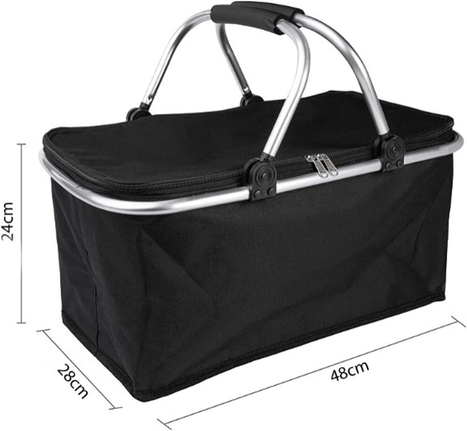 QYINXIU Insulated Picnic Basket, Collapsible Insulated Picnic Basket, Picnic Basket Insulated, 30L Portable Cooler Bag for Lunch, Grocery Shopping, Camping and Road Trips image number 4