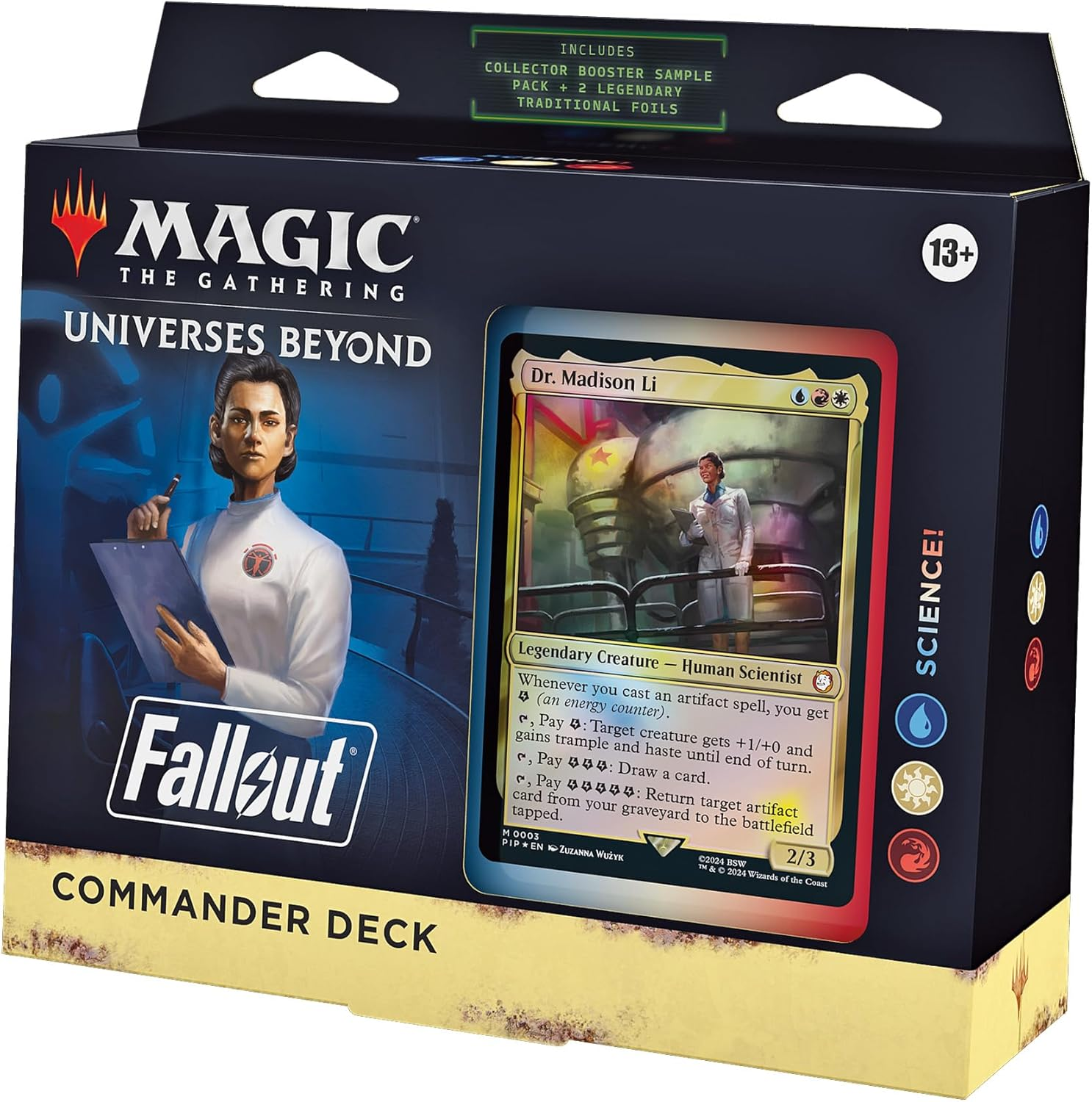 Magic: the Gathering Fallout Commander Deck - Scrappy Survivors (100-Card Deck, 2-Card Collector Booster Sample Pack + Accessories) image number 4