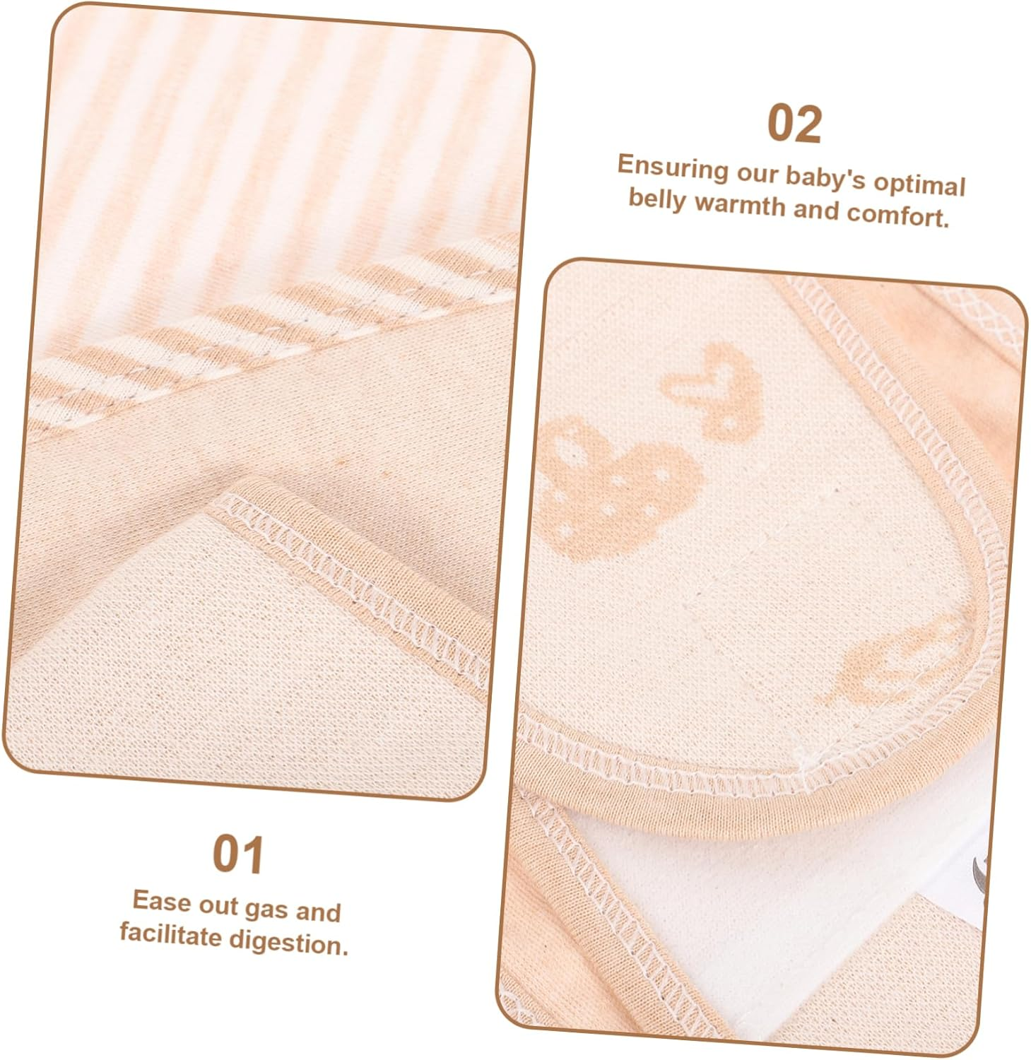 6Pcs Cotton Belly Band Comfortable Newborn Abdomen Bands for Umbilical Cord Care Boy Girl Belly Protectors for Everyday Use image number 6