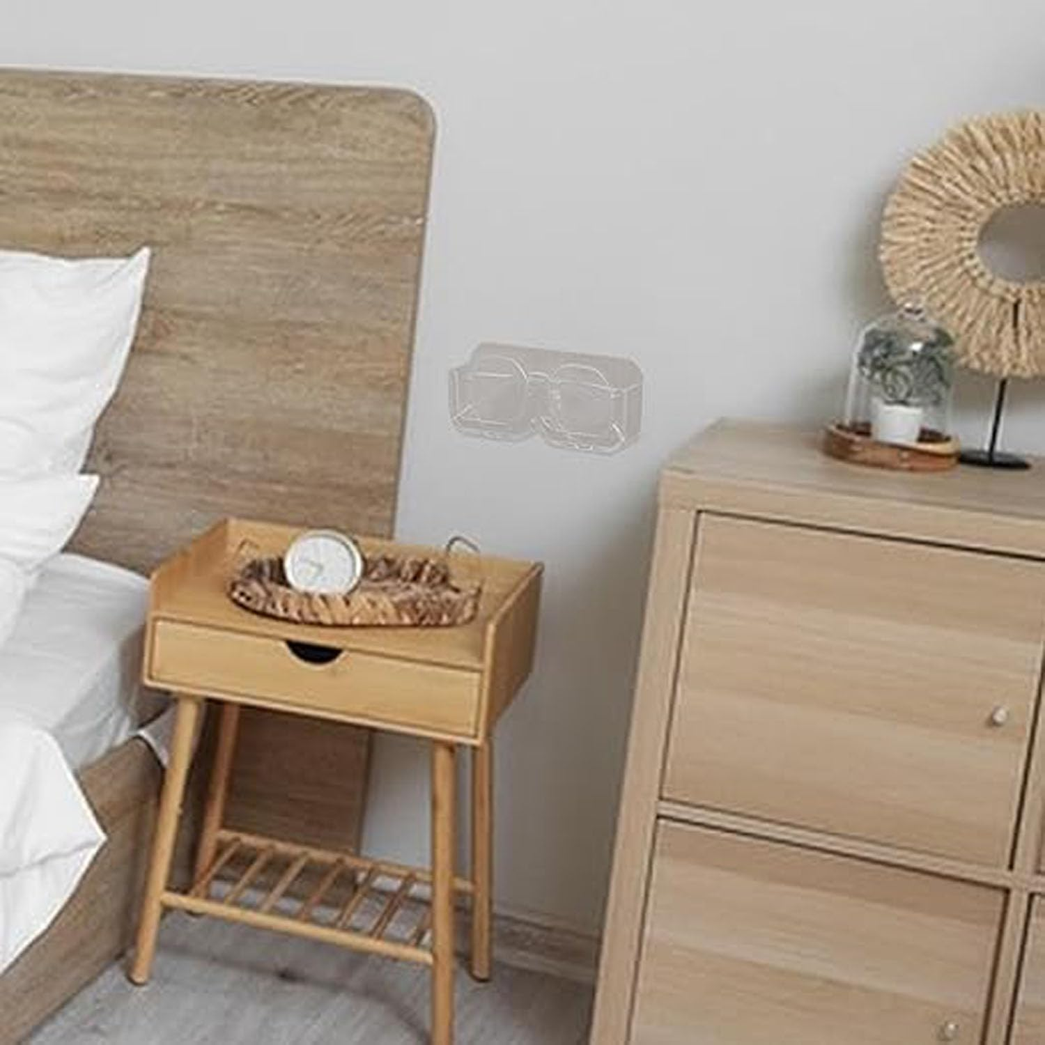 Hanging Sunglasses Organizer,2Pcs Clear Wall Mounted Adhesive Glasses Holder,Acrylic Sunglasses Holder image number 5