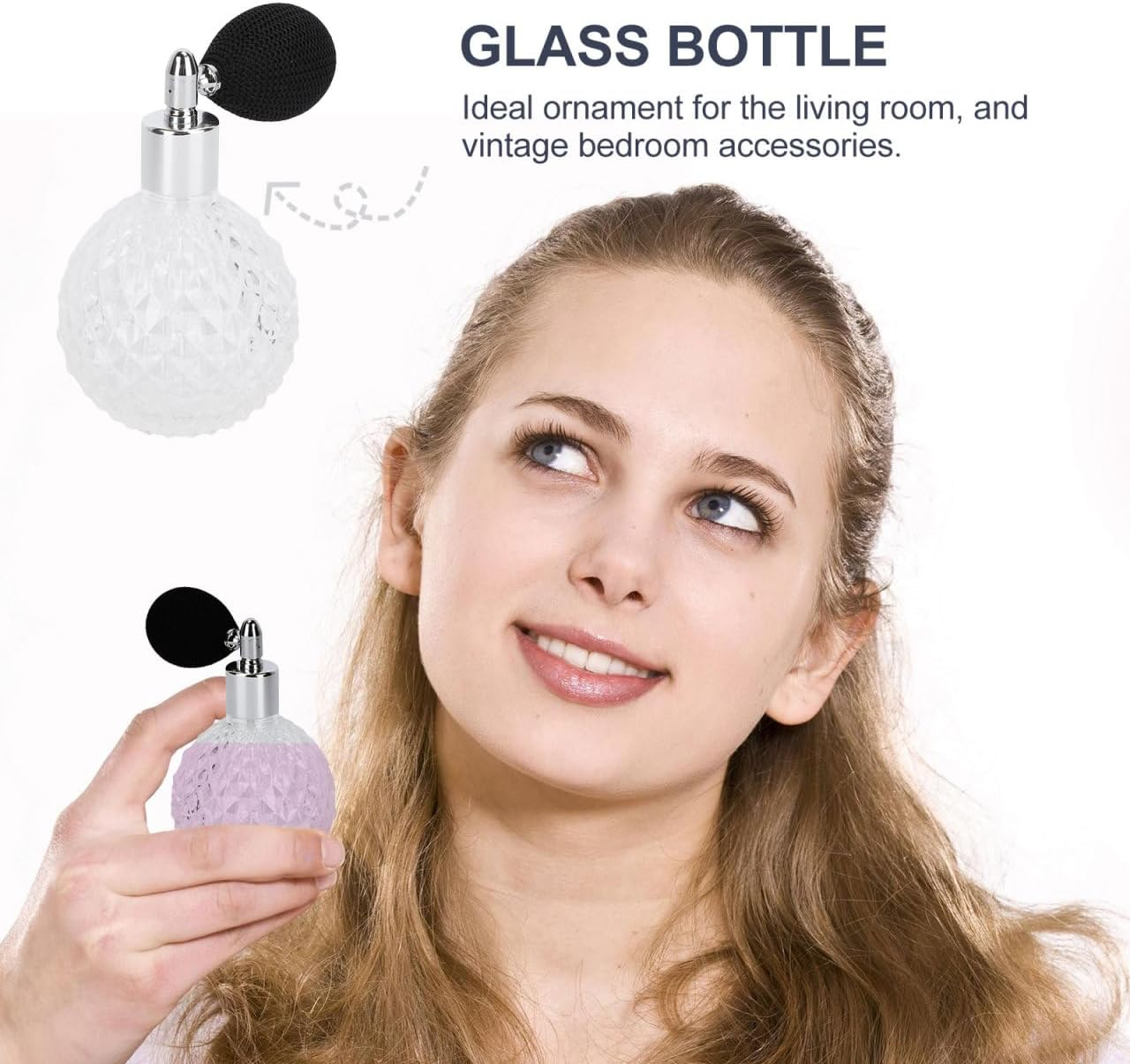 AUTSUPPL Vintage Refillable Glass Perfume Bottle Spray 3.4Oz Portable Atomizer for Travel Home Decor and Personal Use image number 1