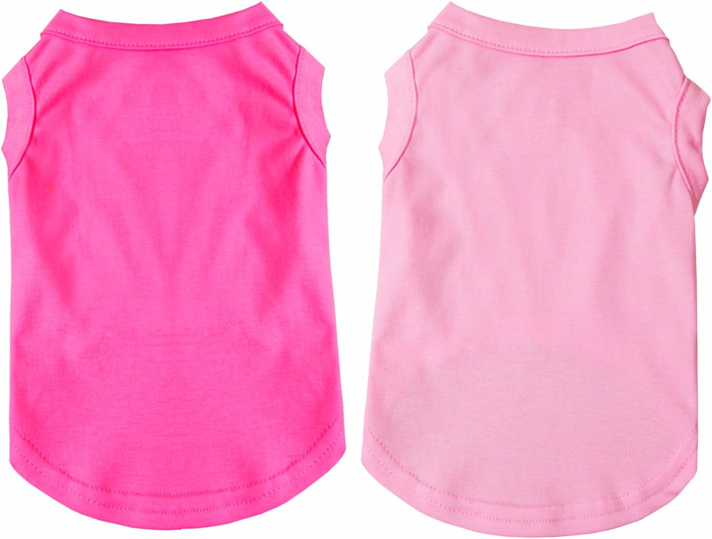 2Pcs Plain Small Dog Shirts for Female Blank Shirts Clothes Soft Stretchy Fit for Extra Small Medium Puppy Girl Clothes