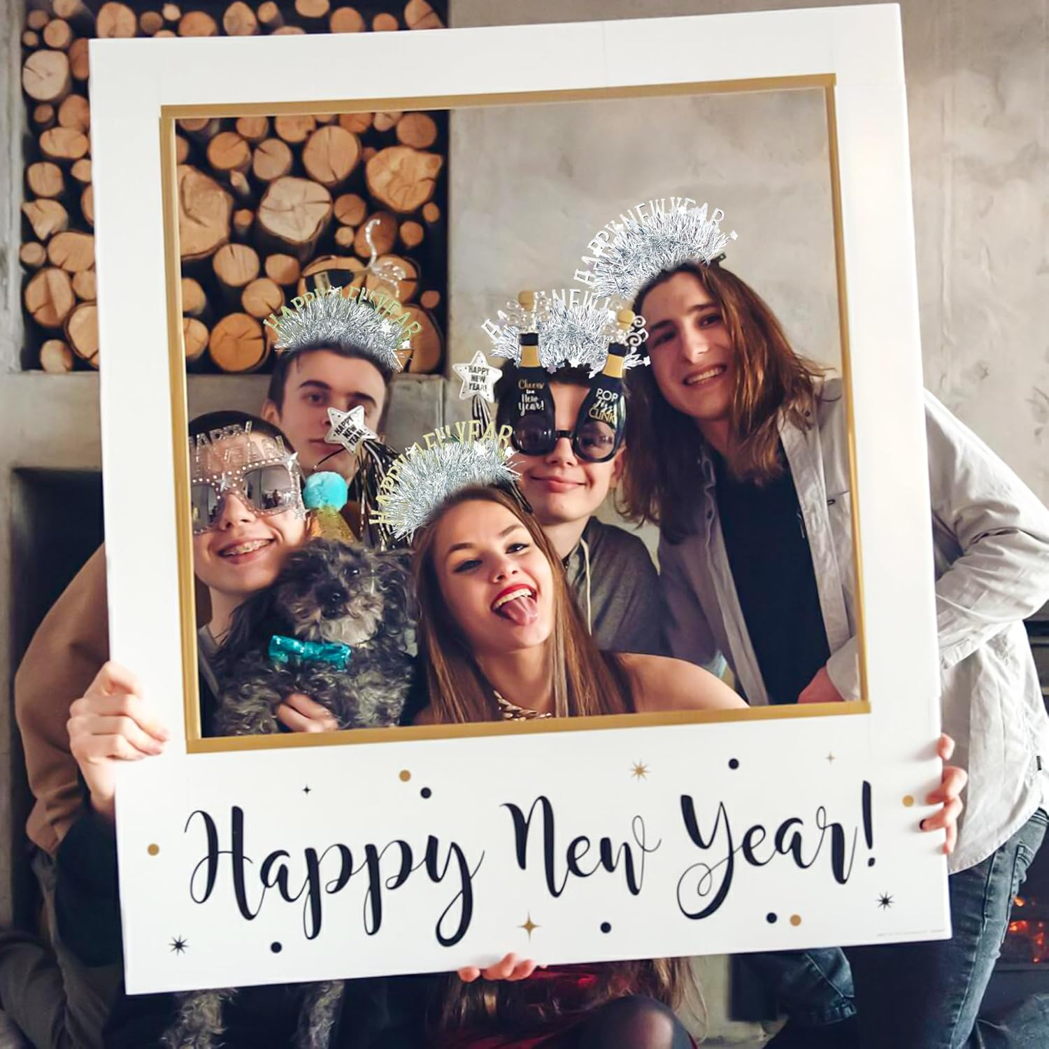 Jevenis 4 PCS Silver Stars Headband Happy New Year 2026 Party Headband New Year Eve Party Supplies Hat Eve Party Photo Booth Props image number 6