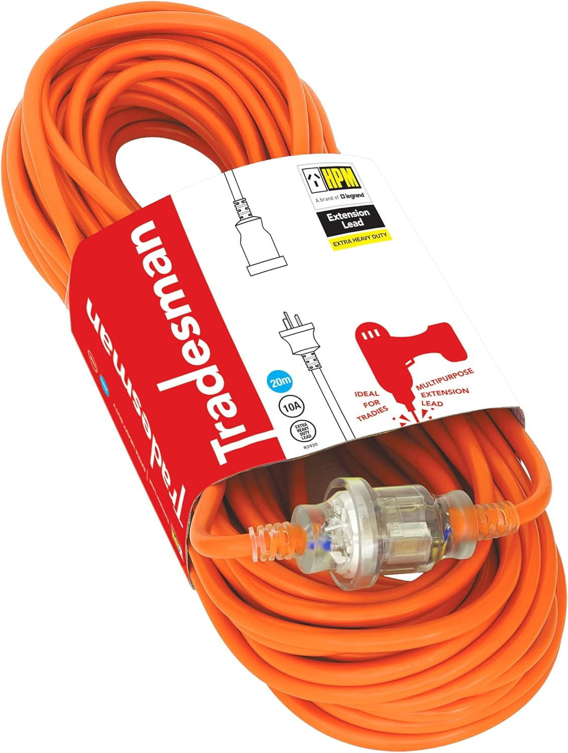 HPM 10A Tradesman Extra Heavy Duty Extension Lead 20M image number 1