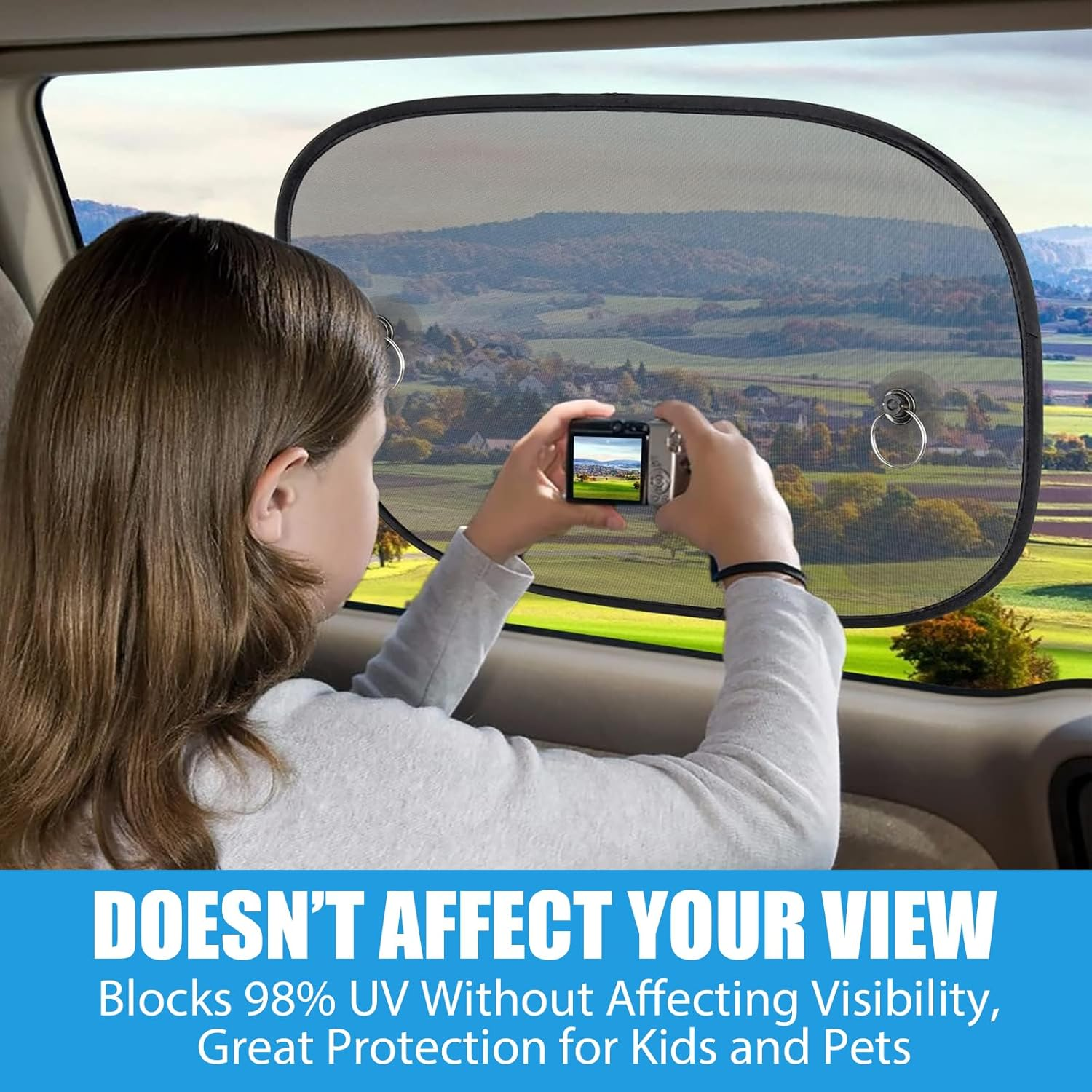 MAEZOE Suction Cup Car Sunshade Visor &ndash; Strong Hold, UV & Glare Protection, Adjustable Angle &ndash; Great for Daily Driving, Road Trips, Family Cars & Commuters image number 6