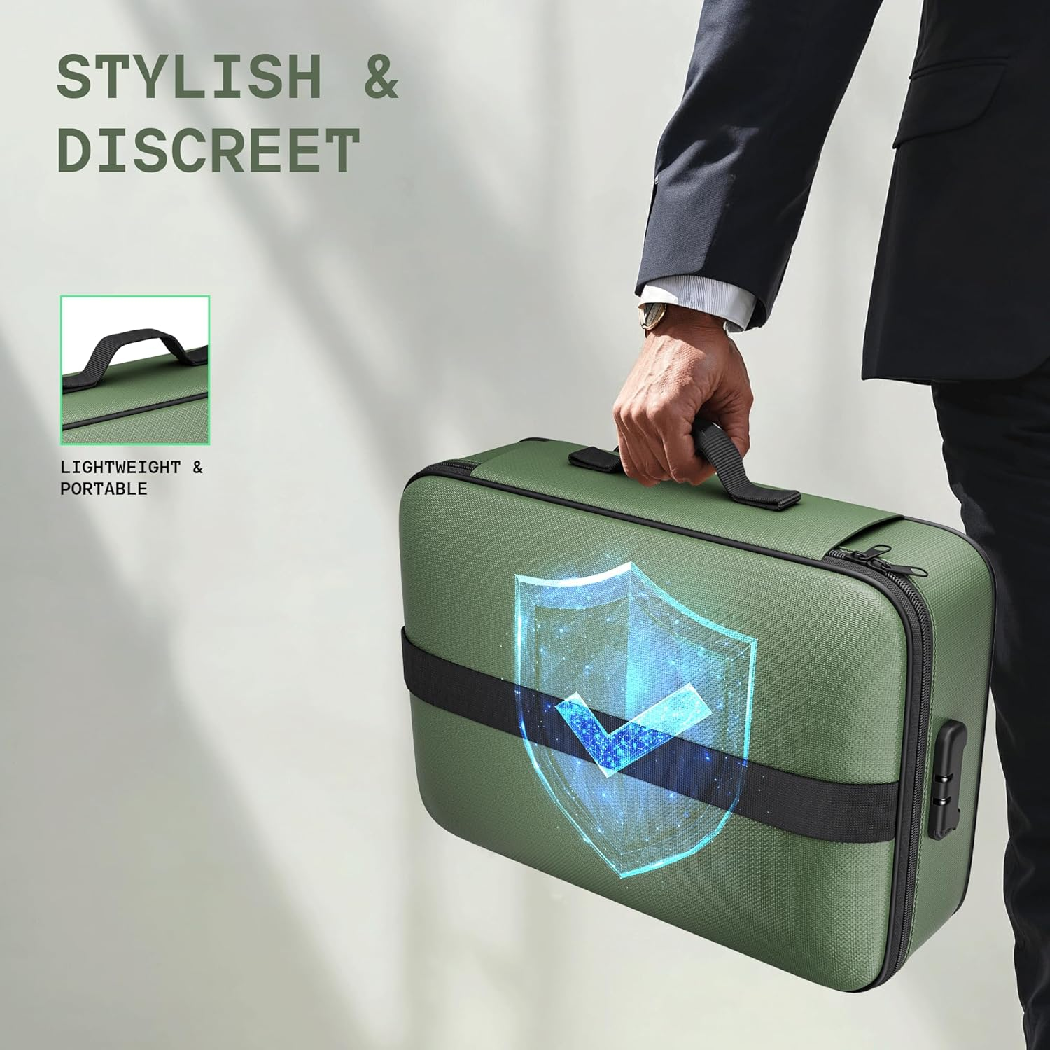 Revolex Waterproof Document Bag &ndash; Fireproof A4 Document Organizer & Storage Folder for Important Papers with 20 Pouches, Secure Bag Case with Lock for Home and Office Use