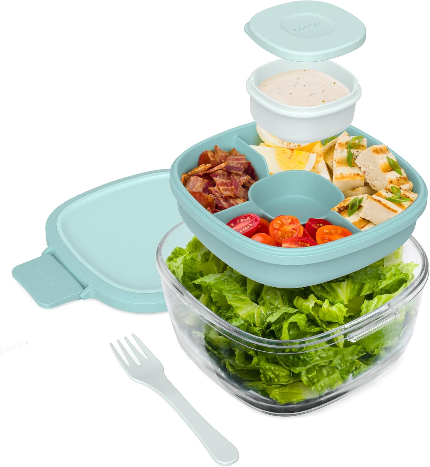 Bentgo All-In-One Glass Salad Container - Lavender