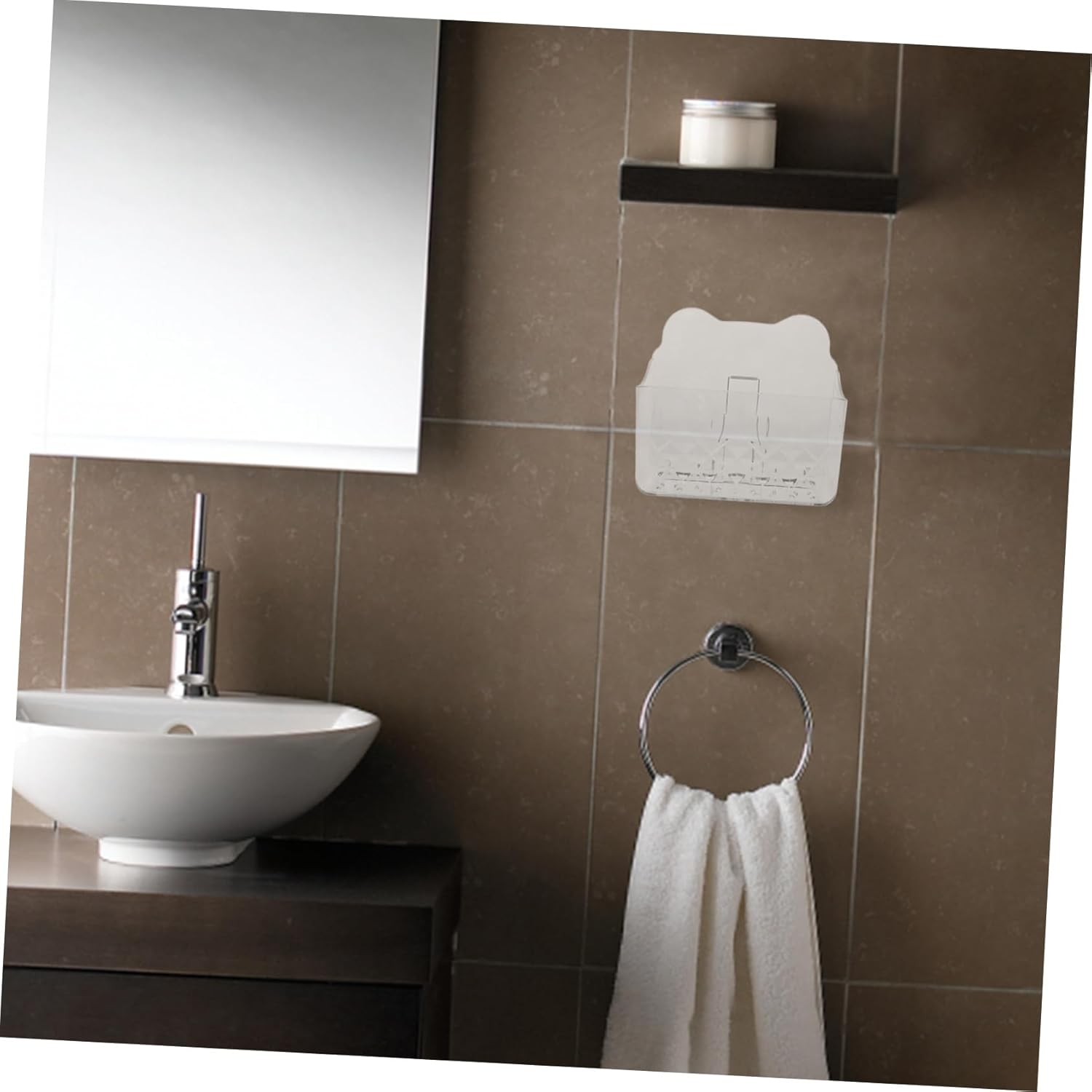 Bathroom Tissue Storage Box Wall Mount Tissue Dispenser Kitchen Towel Holder Easy Install Napkin Container image number 6