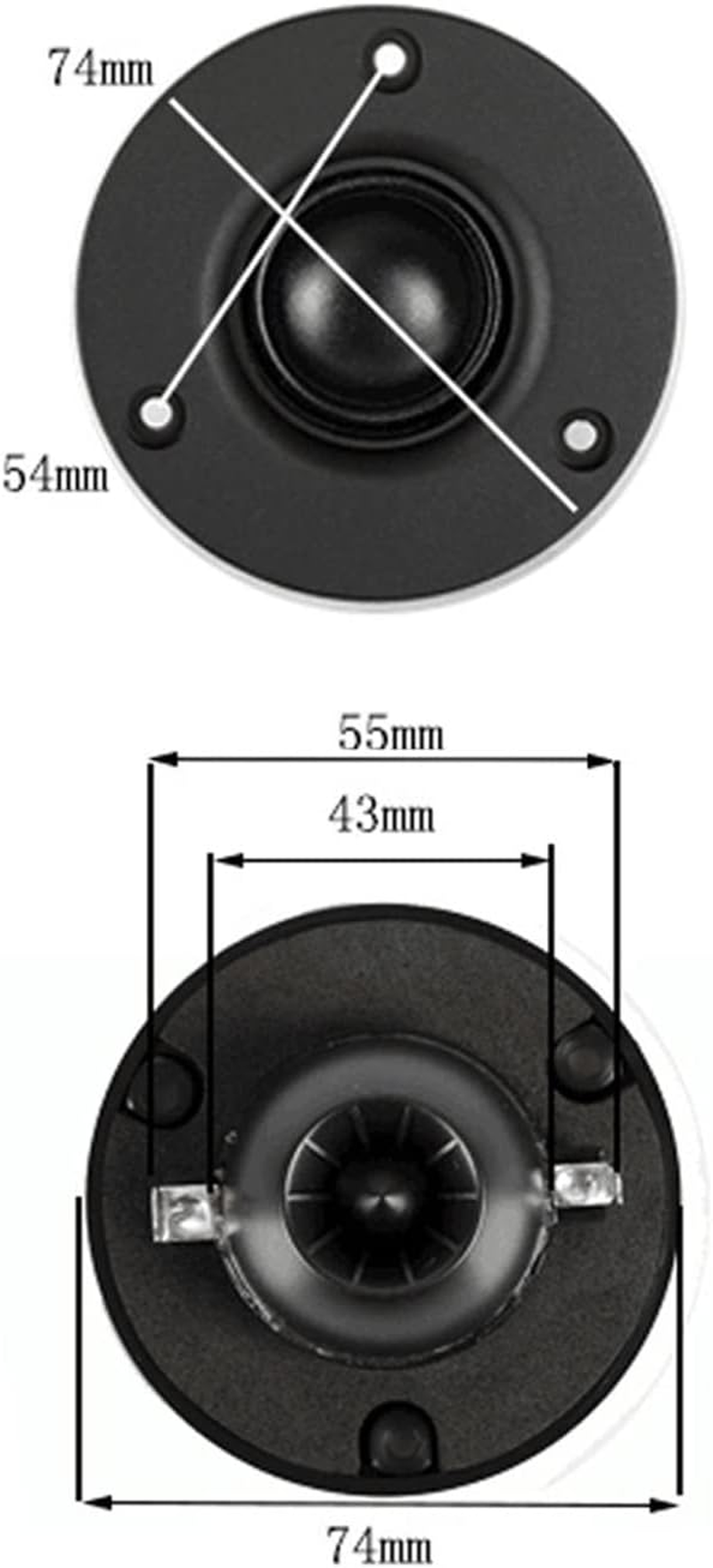 Audio 2Pcs 3 Inch Speaker Tweeter 4 8 Ohm 15W Hifi Silk Dome 25 Core Treble Speaker Neodymium Loudspeaker Home Theater Bookshelf Speaker(8 Ohm 15W Speaker) image number 1