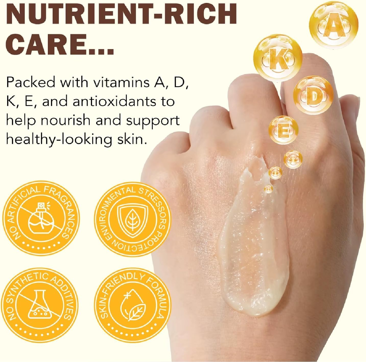 Grass-Fed Beef Tallow & Raw Honey Balm - Whipped Face & Body Moisturizer for Dry Skin - Natural Nourishing Cream with Beeswax for Men & Women - 100G image number 1