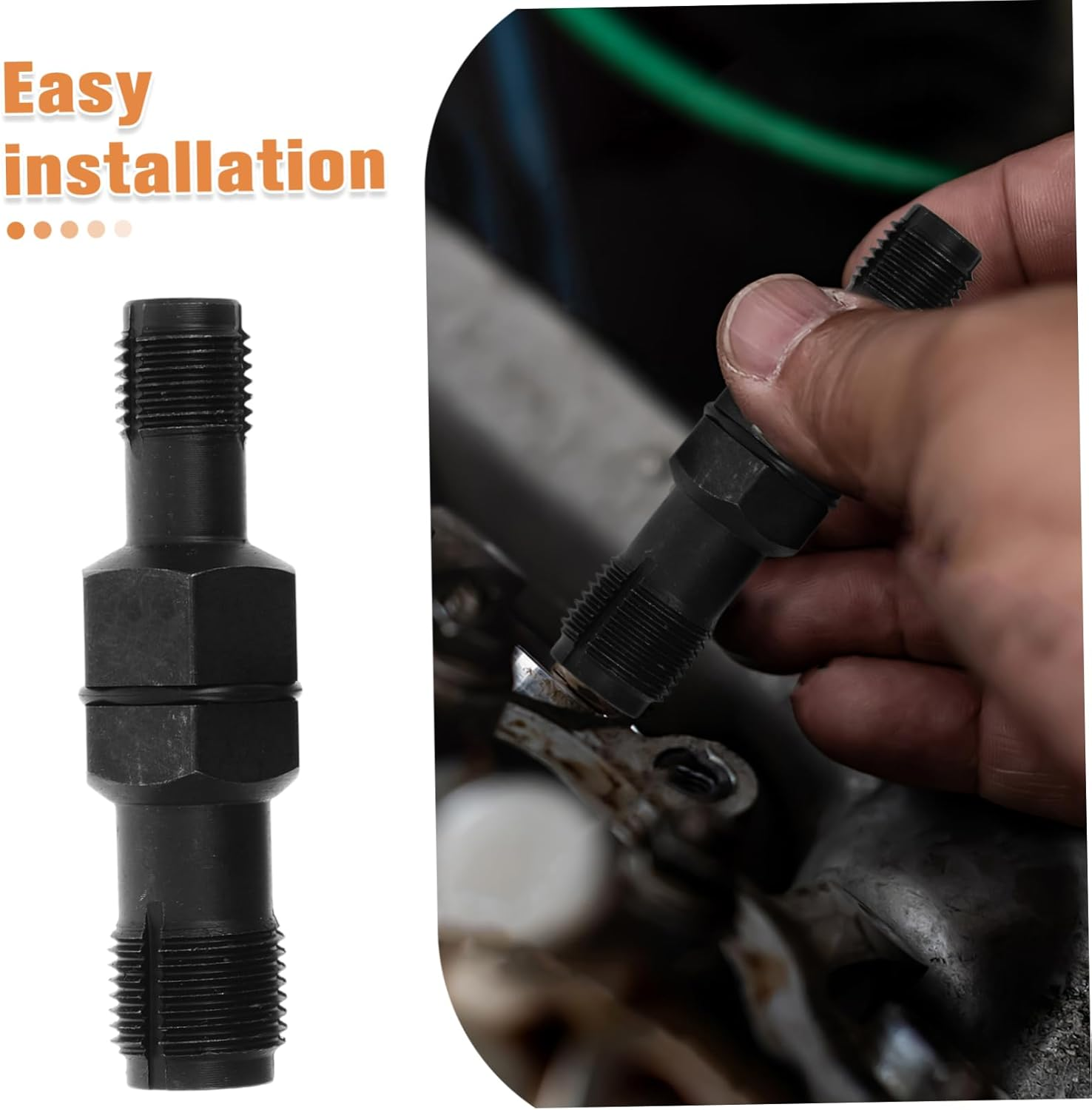 Gatuida Automotive Spark Plug Repair Kit Comprehensive Tool Set for Boot Removal Gapping Spacer Wire Cleaning Thread Restorer for Diy and Mechanics