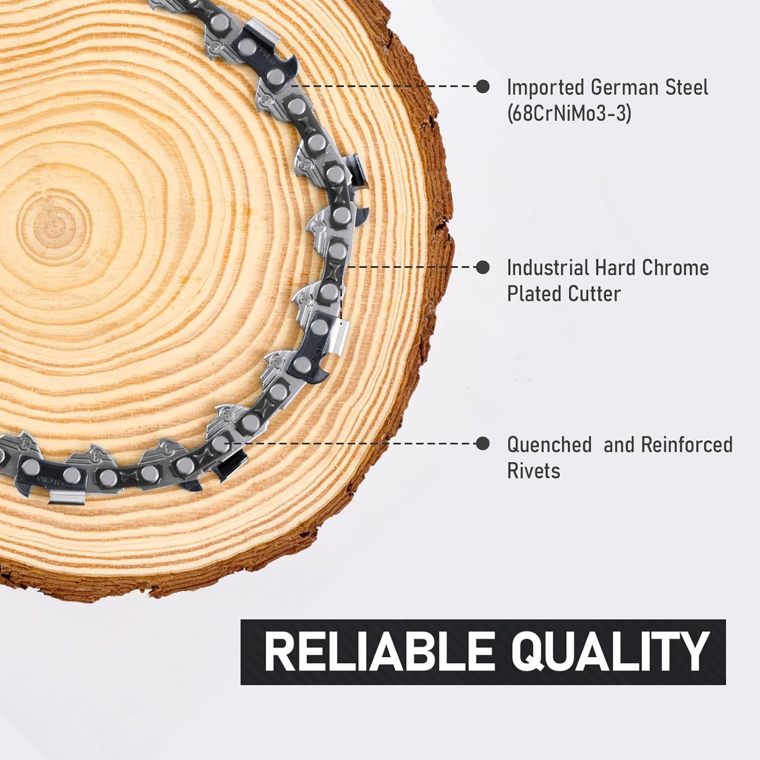 16 Inch Chainsaw Chain 3/8LP Pitch, 0.050" Gauge, 56 Drive Links Fits for Stihl,Husqvarna,Echo,Ryobi,Greenworks,Ego,Poulan Pro,Craftsman and More (3 Chains) image number 4