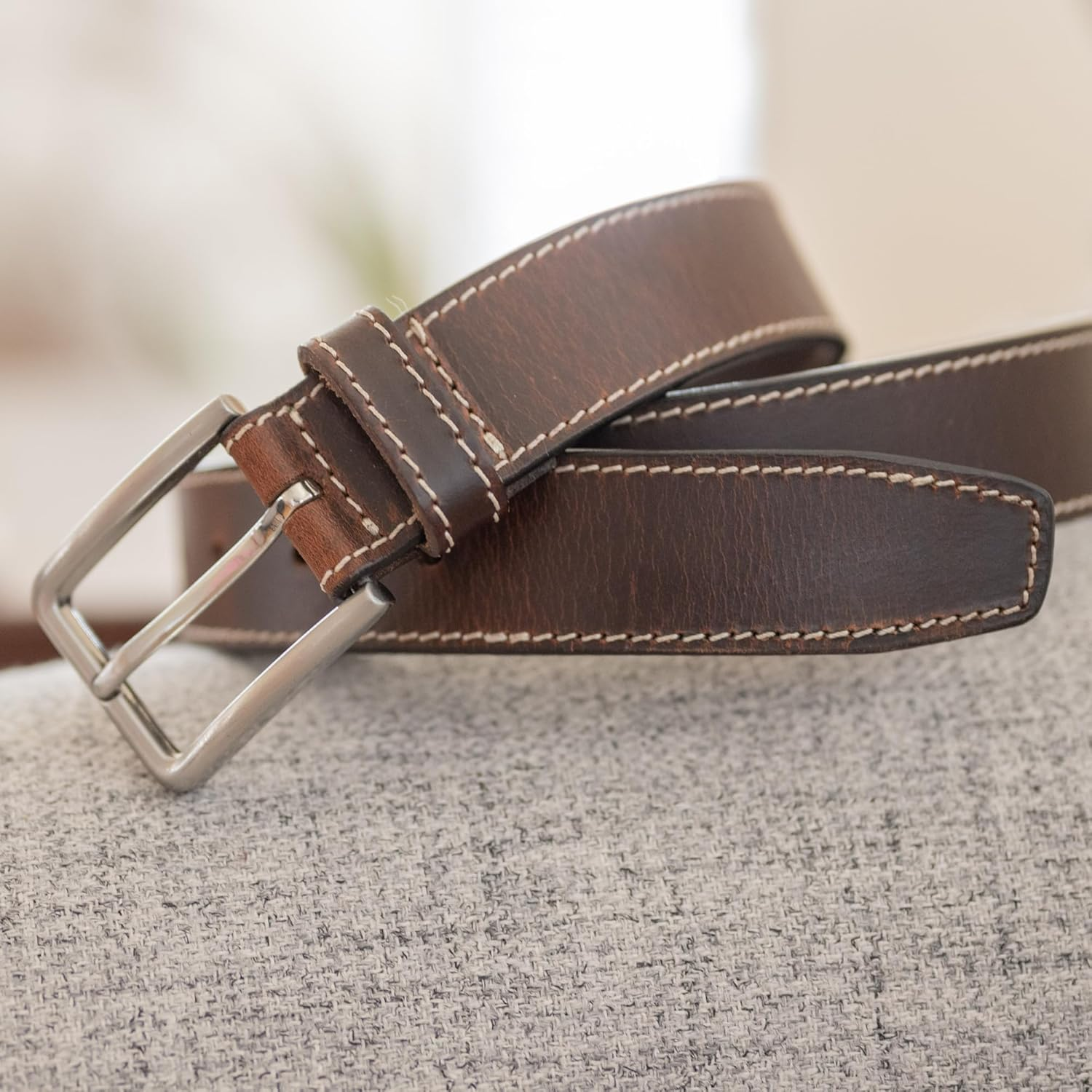 Slick City Belt - Genuine Full Grain Leather with Nickel Free Buckle image number 4