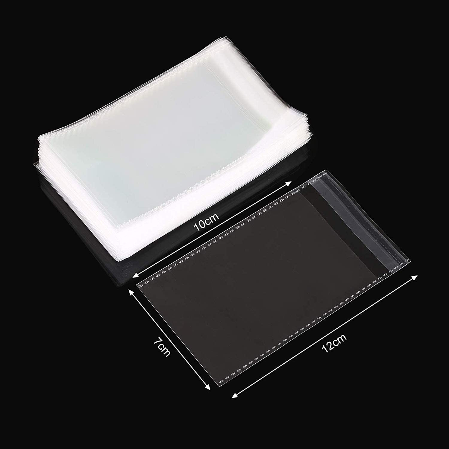 GWHOLE 100 PCS 2.75X 3.94 Inch Resealable Clear Cello Cellophane Bags Self Adhesive Sealing for Bakery, Candle, Soap, Cookie Poly Bags image number 2