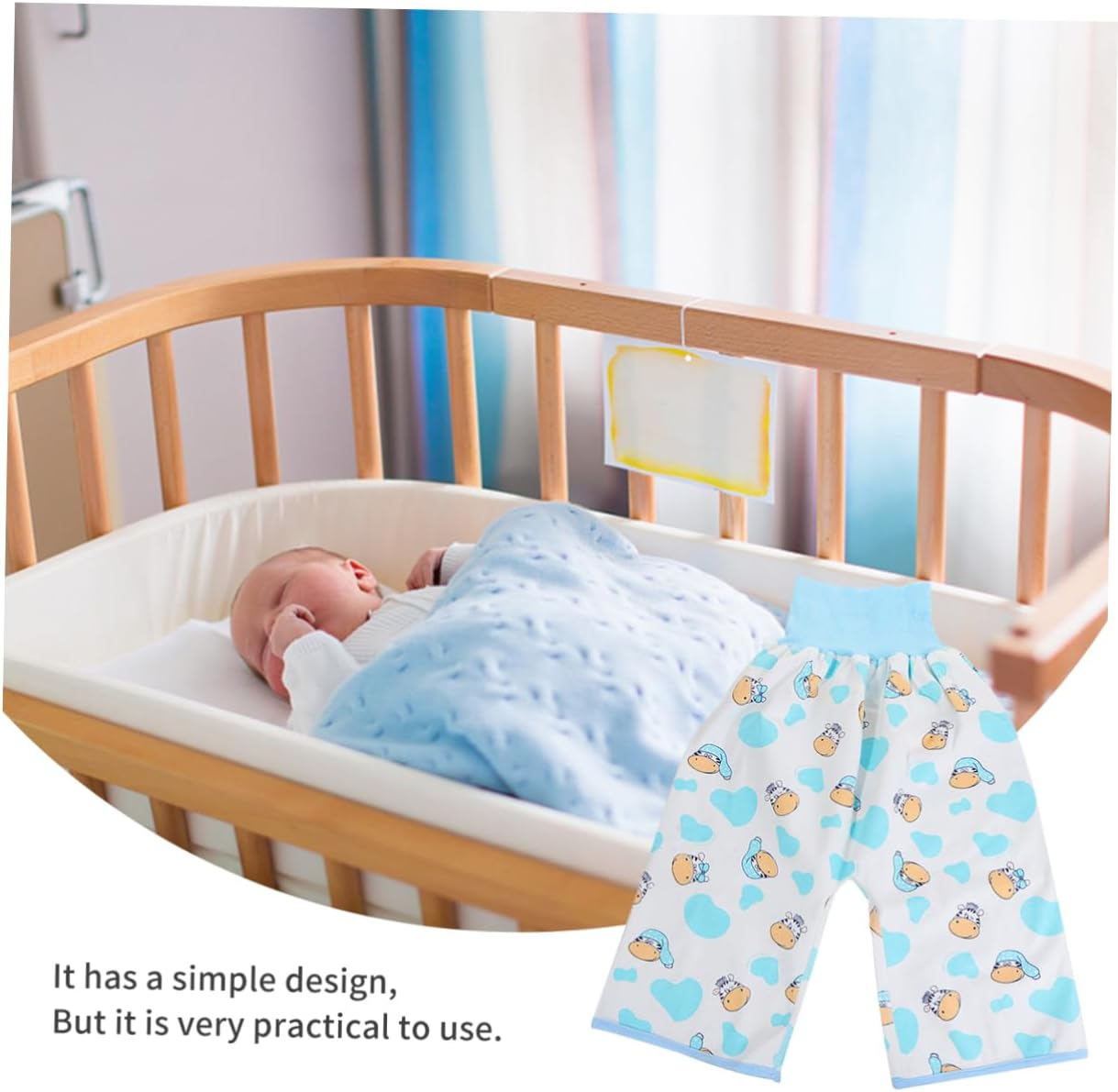 Leakproof Diaper Pants for Boys Girls High Waist Underwear Washable Nappies Cartoon Patterns image number 5