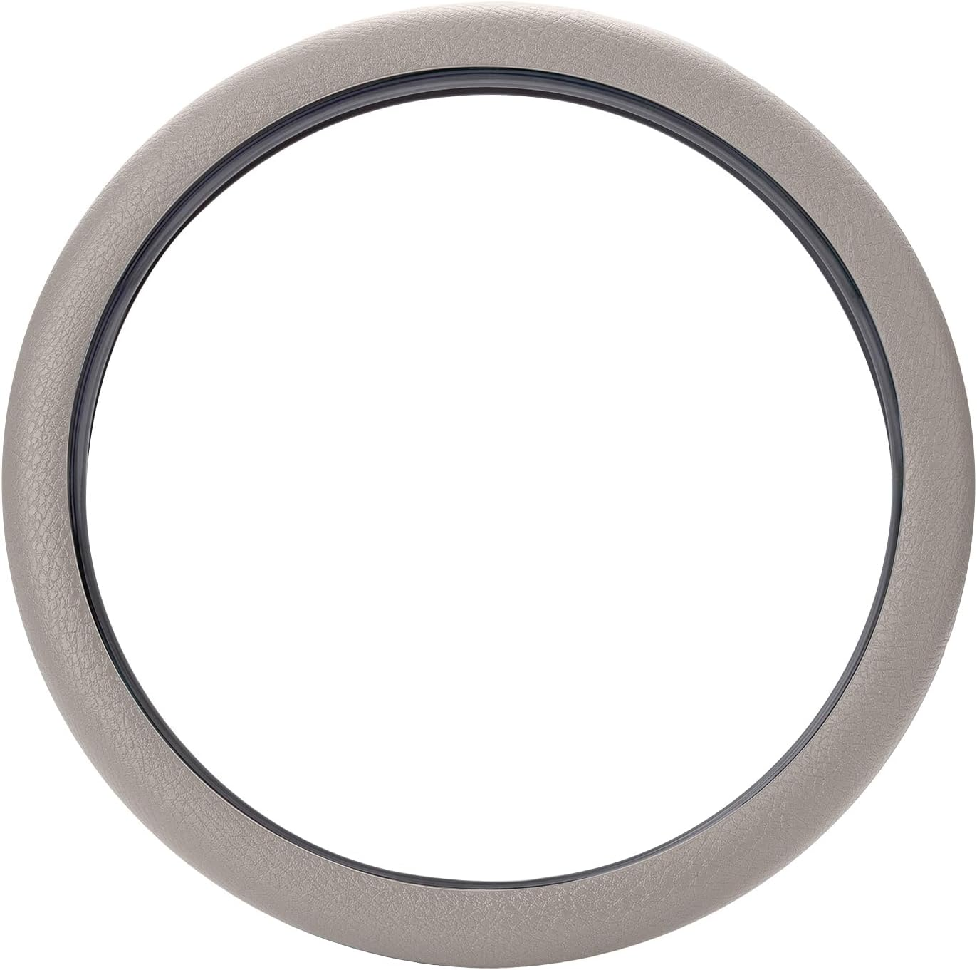 Spurtar Car Steering Wheel Cover for Women Men Car Accessories, Silicone Anti-Slip Thin Steering Wheel Protector, Black Soft Leather Texture Interior Vehicle Accessories, Fit Diamenter 15" - 16.5"