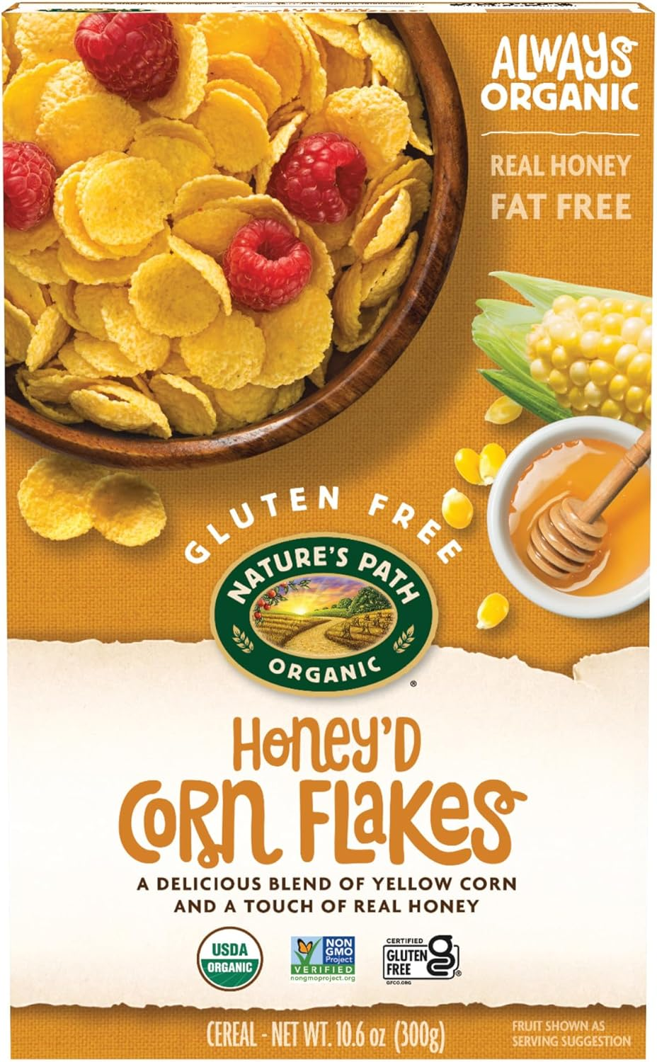 Nature'S Path Organic Honeyed Corn Flakes, 300G image number 3