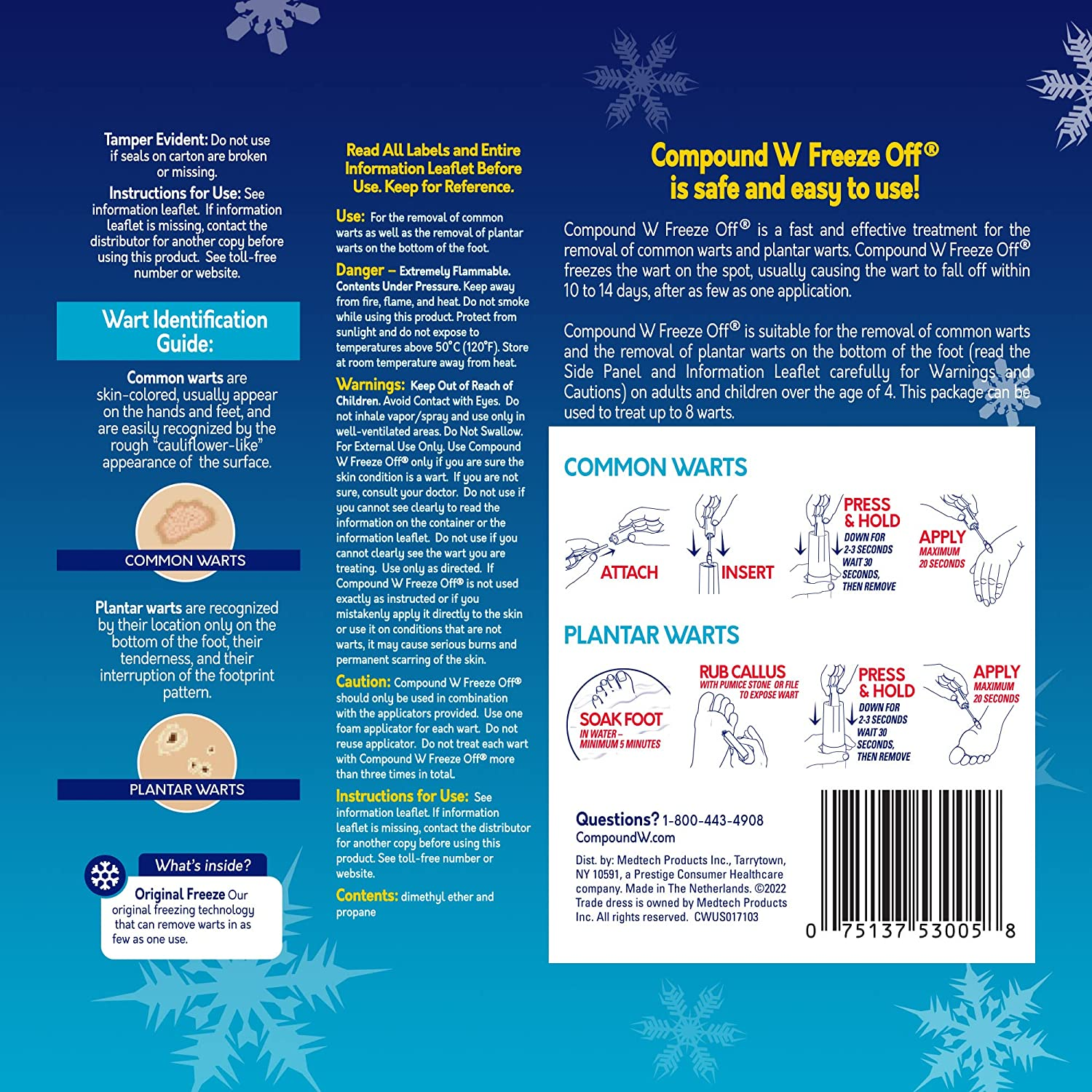 Compound W Freeze off Wart Removal System - Effectively Removes Warts in as Few as One Treatment - 8 Disposable Applicators image number 2