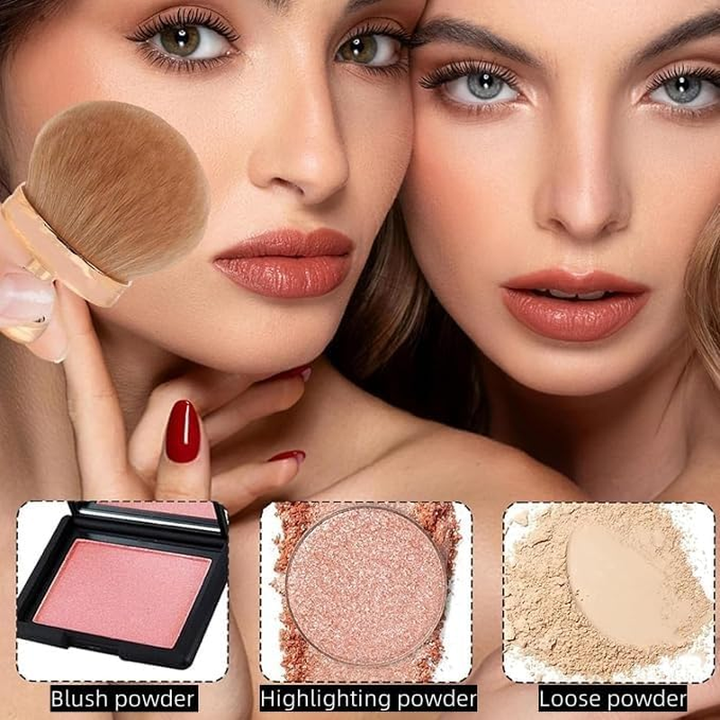 XINYUICEAN Extra Large Body Self Tanner Makeup Brush, Wide-Headed Self Tanning Kabuki Blend Brush for Powder, Blusher, Foundation, Bronzer, Self Tan Face, Body, Leg and Back Applicator (Black) - Gold image number 3